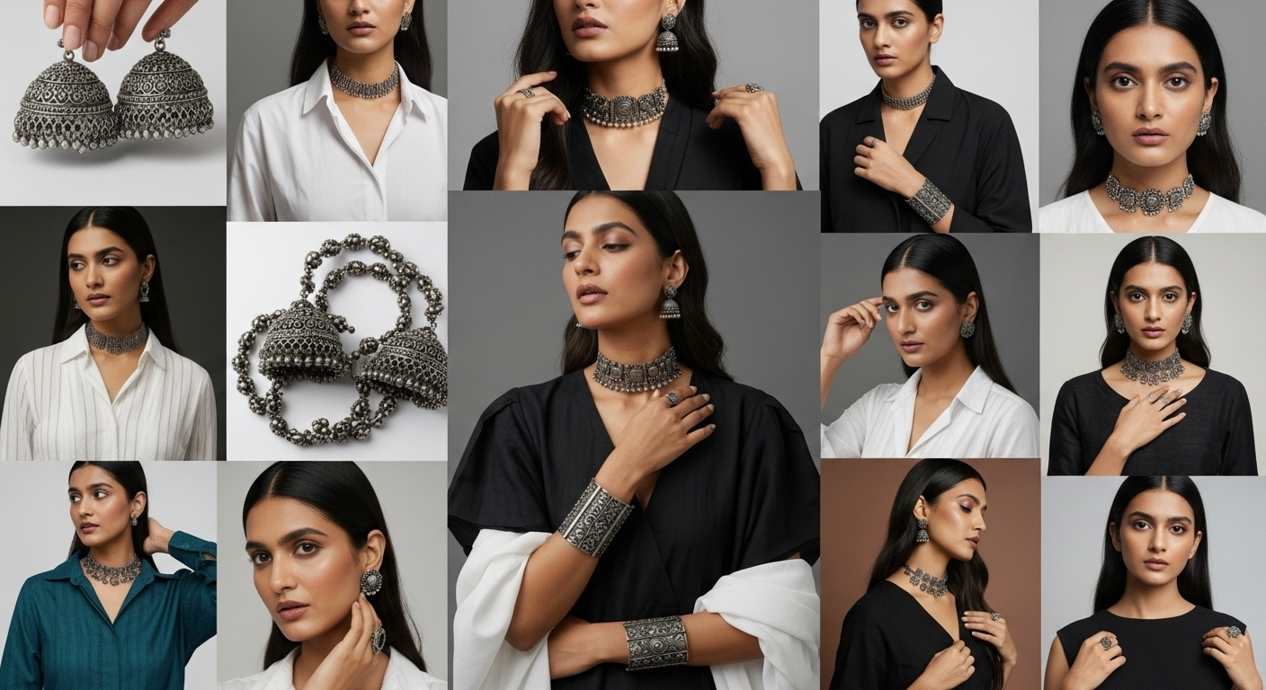 The Silver Lining: How to Style Traditional & Oxidised Jewellery with Modern Outfits in 2025