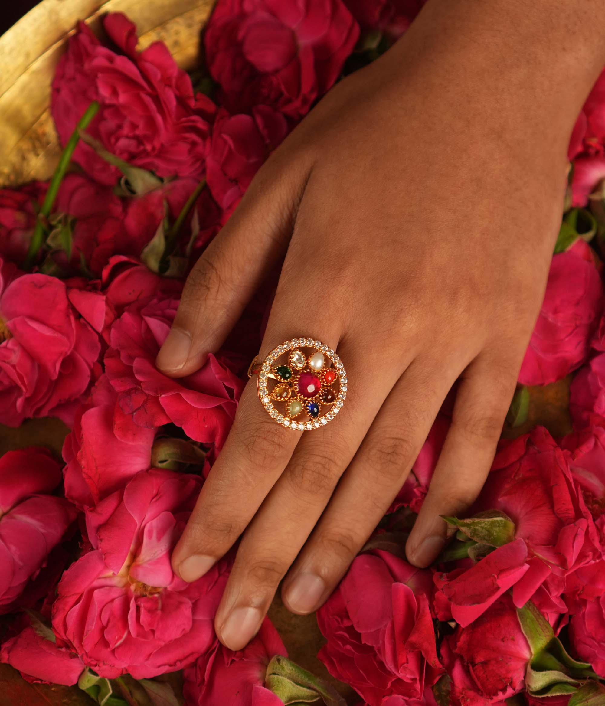 Elegant adjustable sterling silver ring by DivasMantra Chennai