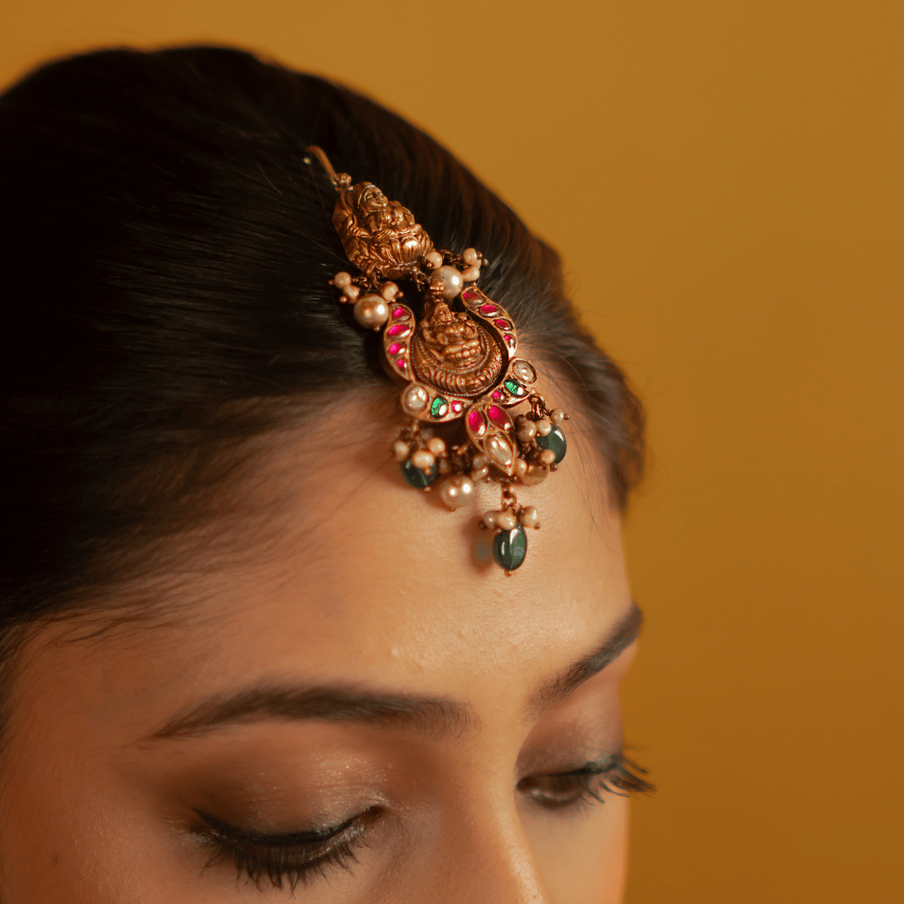 92.5 Sterling Silver Aahana Maangtika Gold Plated