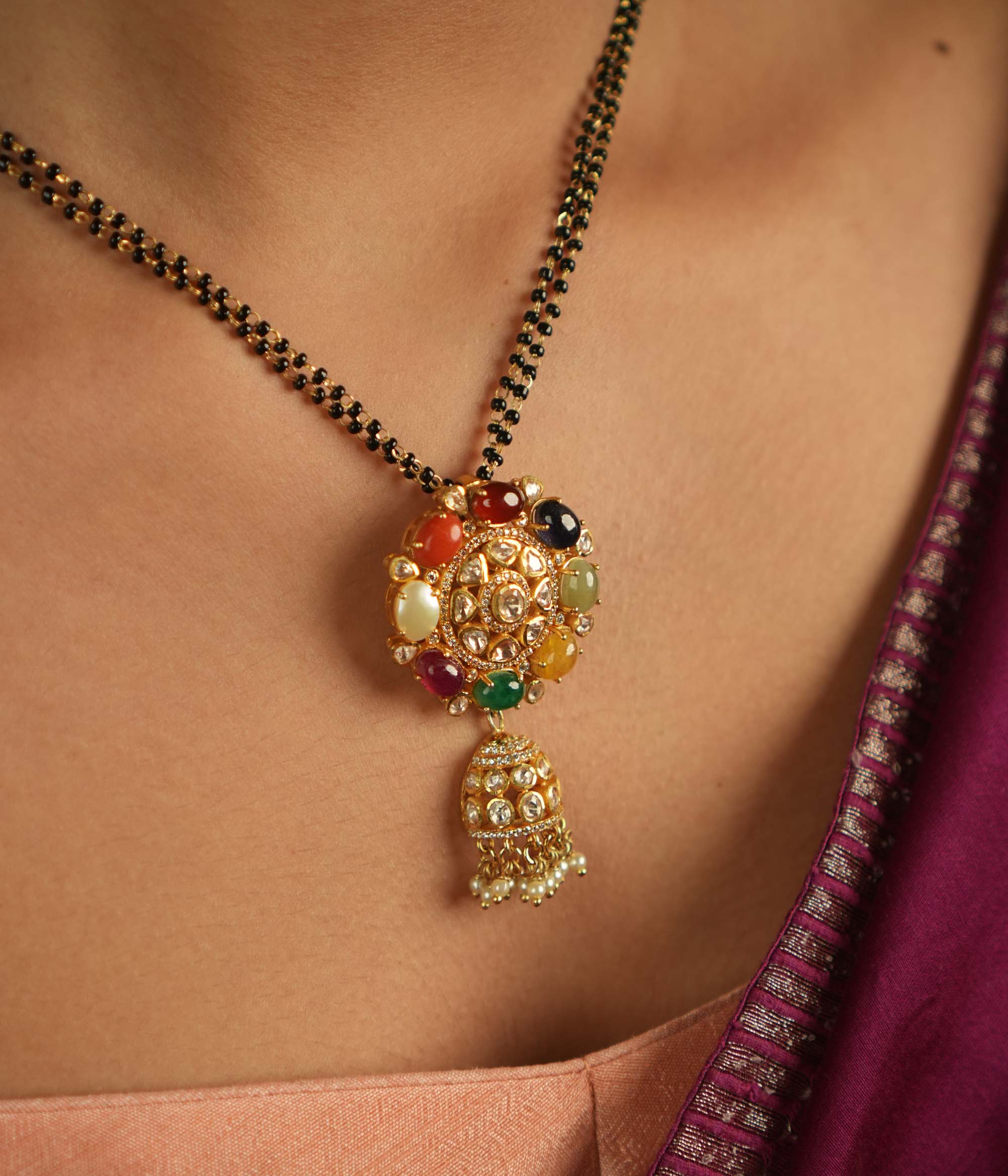 Traditional Indian pendant with spiritual symbolism by DivasMantra