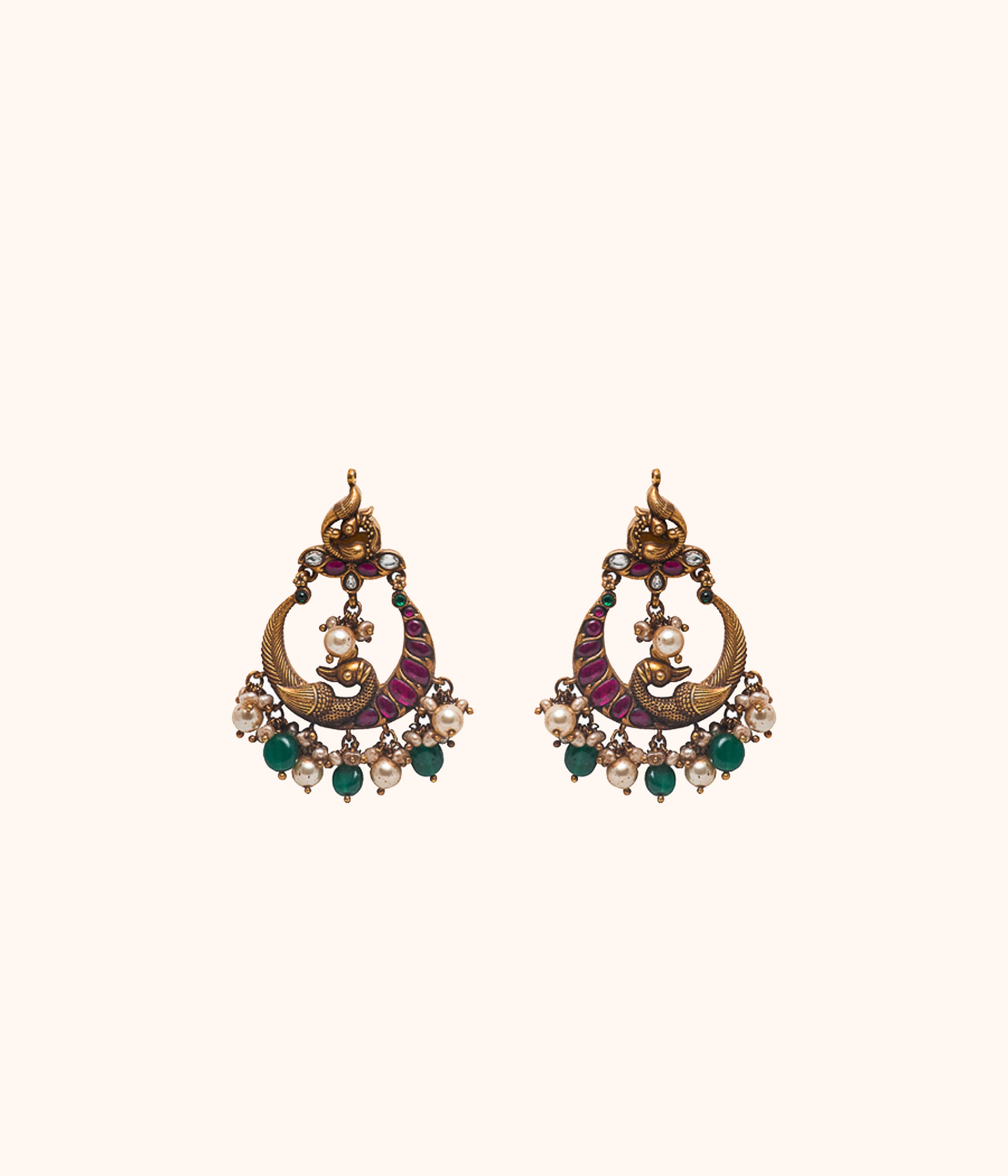 DivasMantra Aasag Chandbali Earrings – top-selling Kundan silver earrings in Chennai