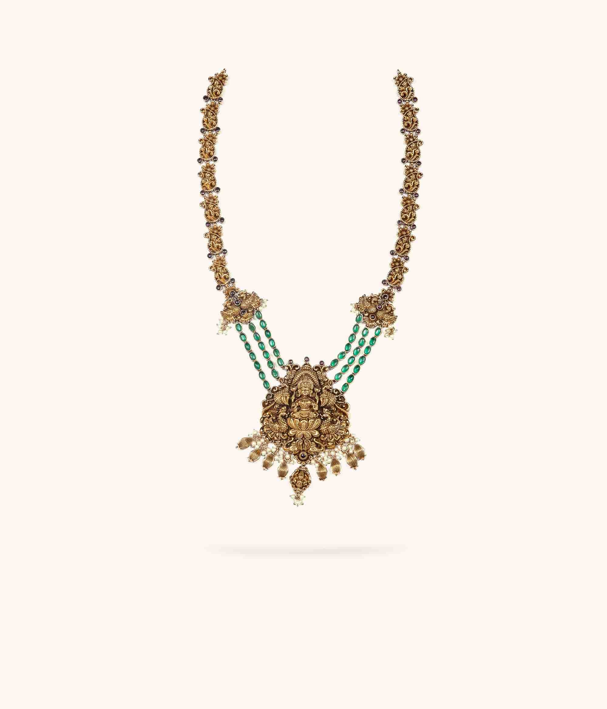 Designer temple silver necklace Chennai