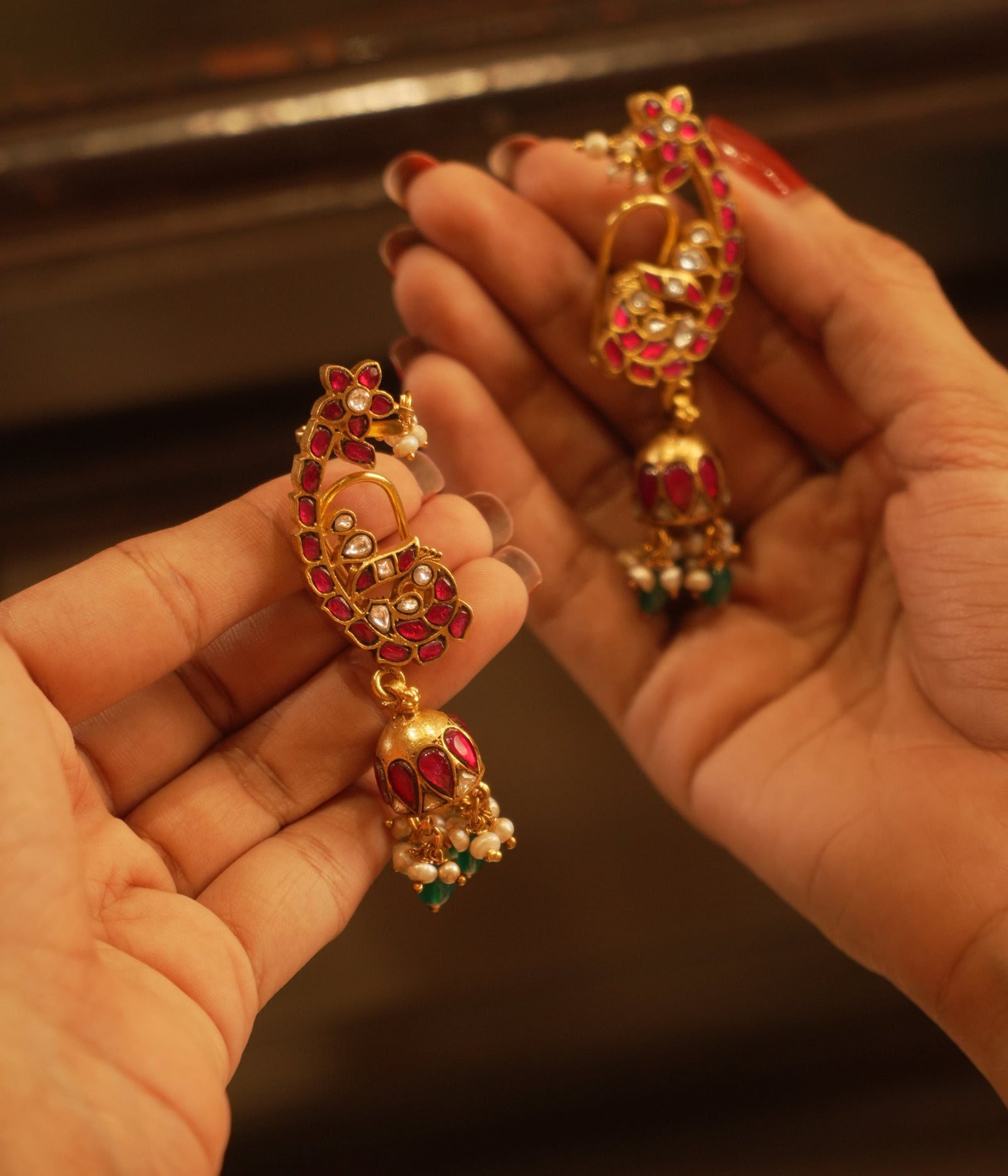 Handcrafted bridal silver jhumkas for women – Chennai collection