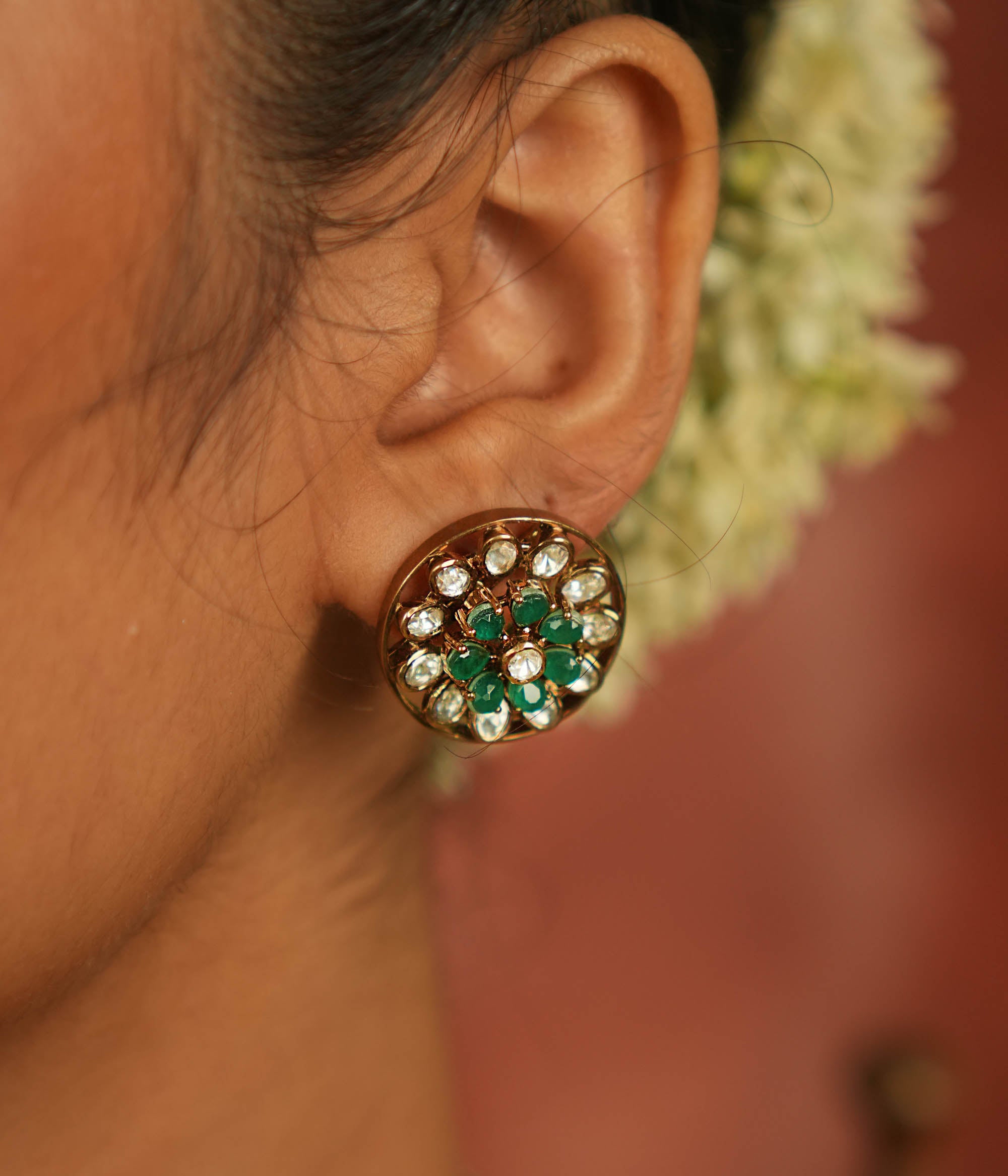 Traditional Polki earrings for women Chennai