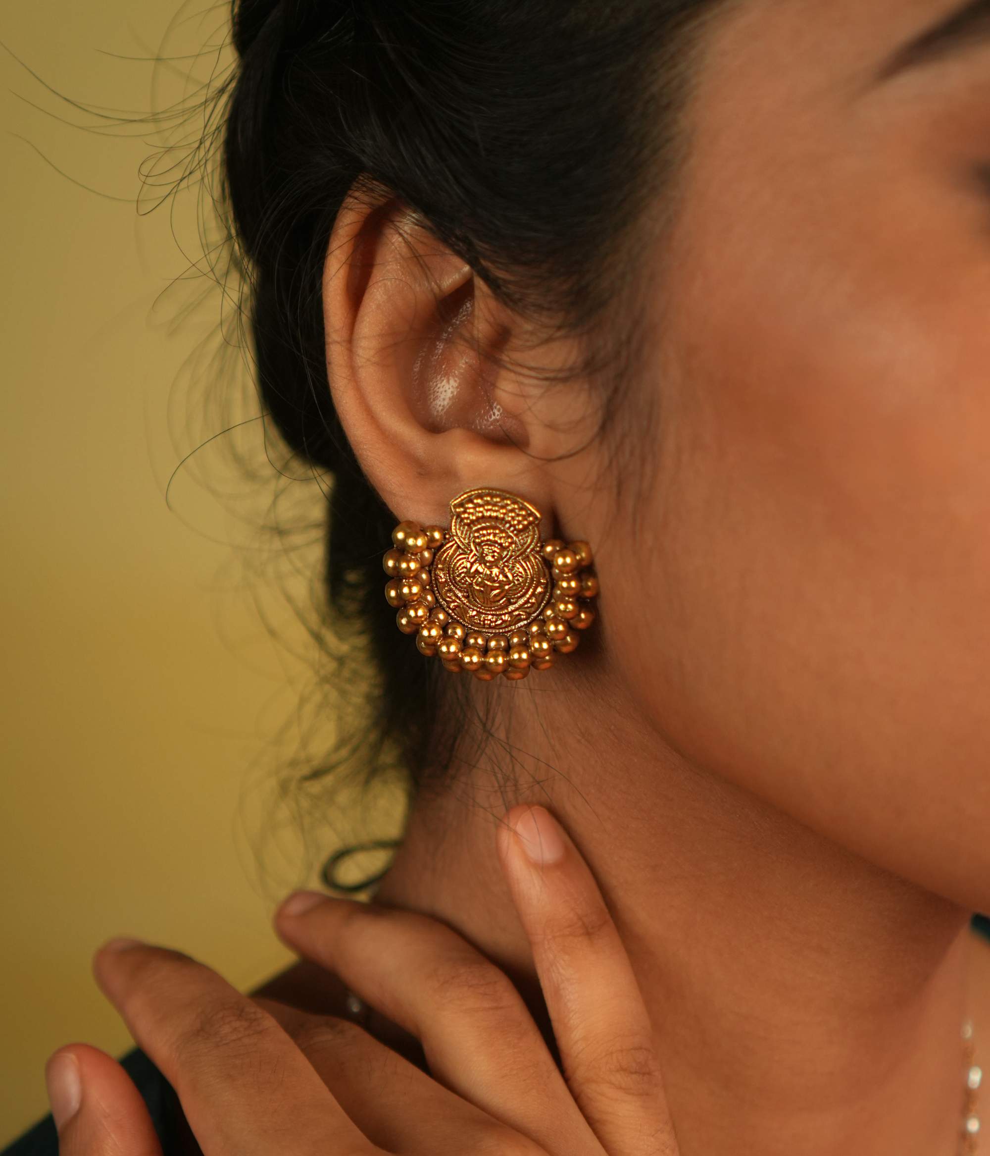 DivasMantra gold plated silver earrings Chennai