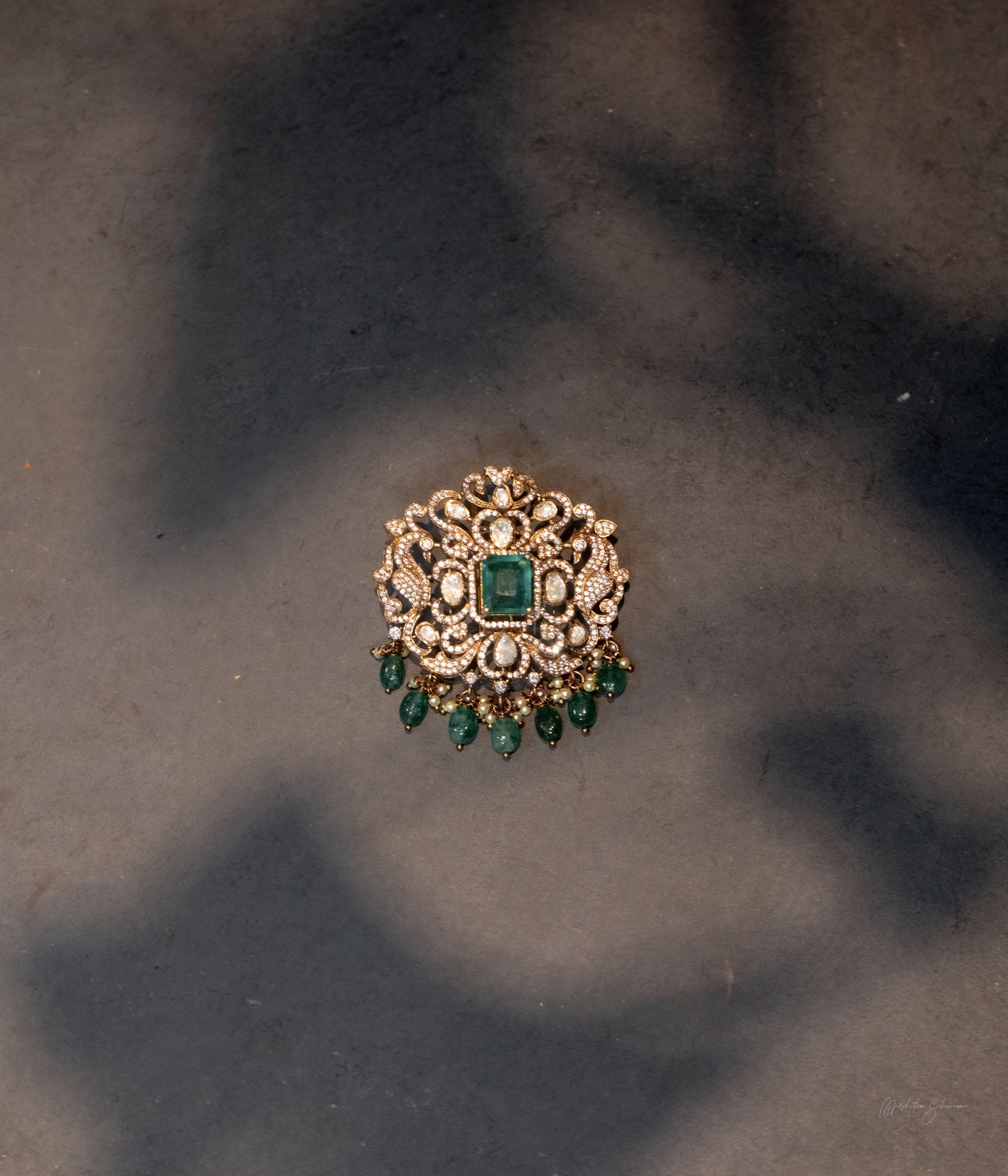 DivasMantra Victorian pendant for festive and wedding wear.