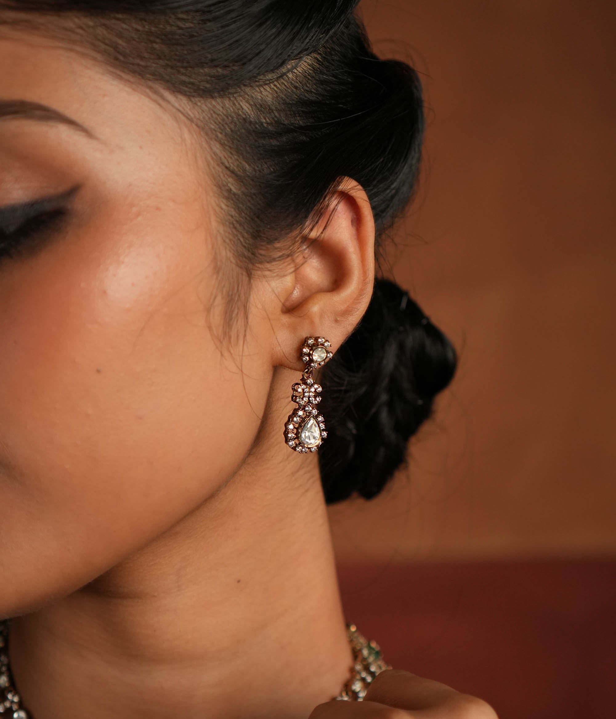 air of Ava earrings with matching Ava Choker