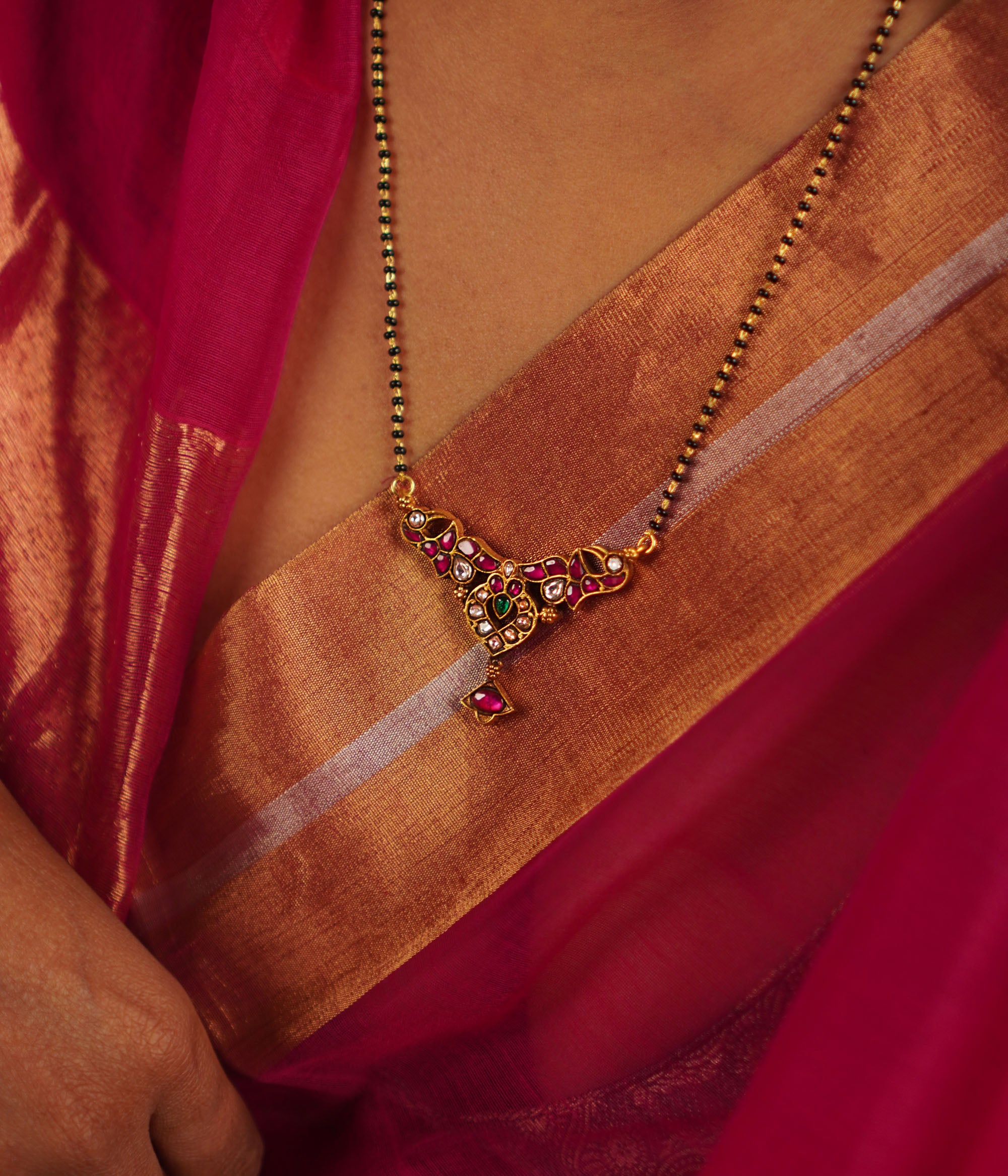 Bridal mangalsutra in 92.5 sterling silver handmade Chennai