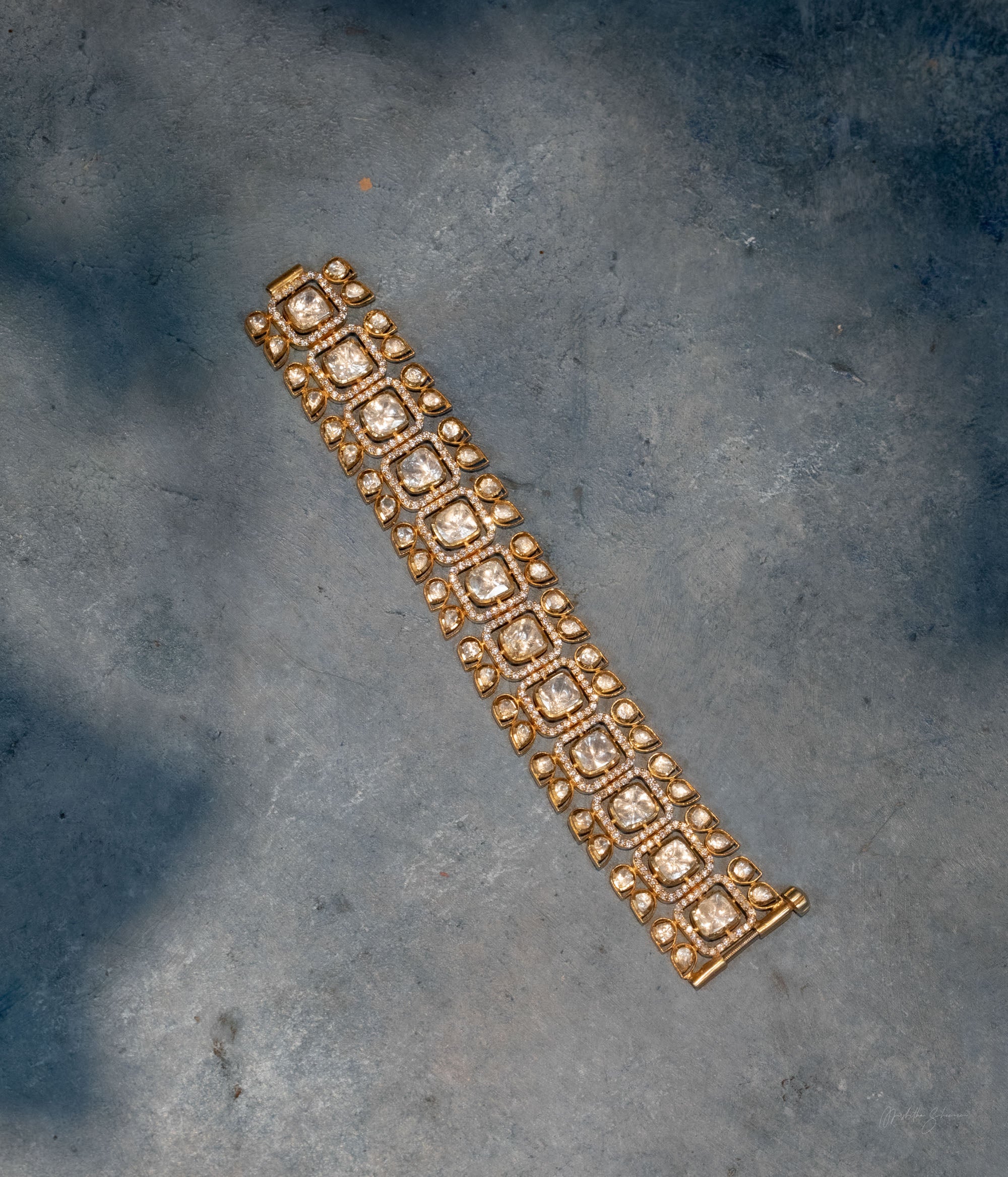 Handmade Polki and CZ Stone Bracelet – DivasMantra