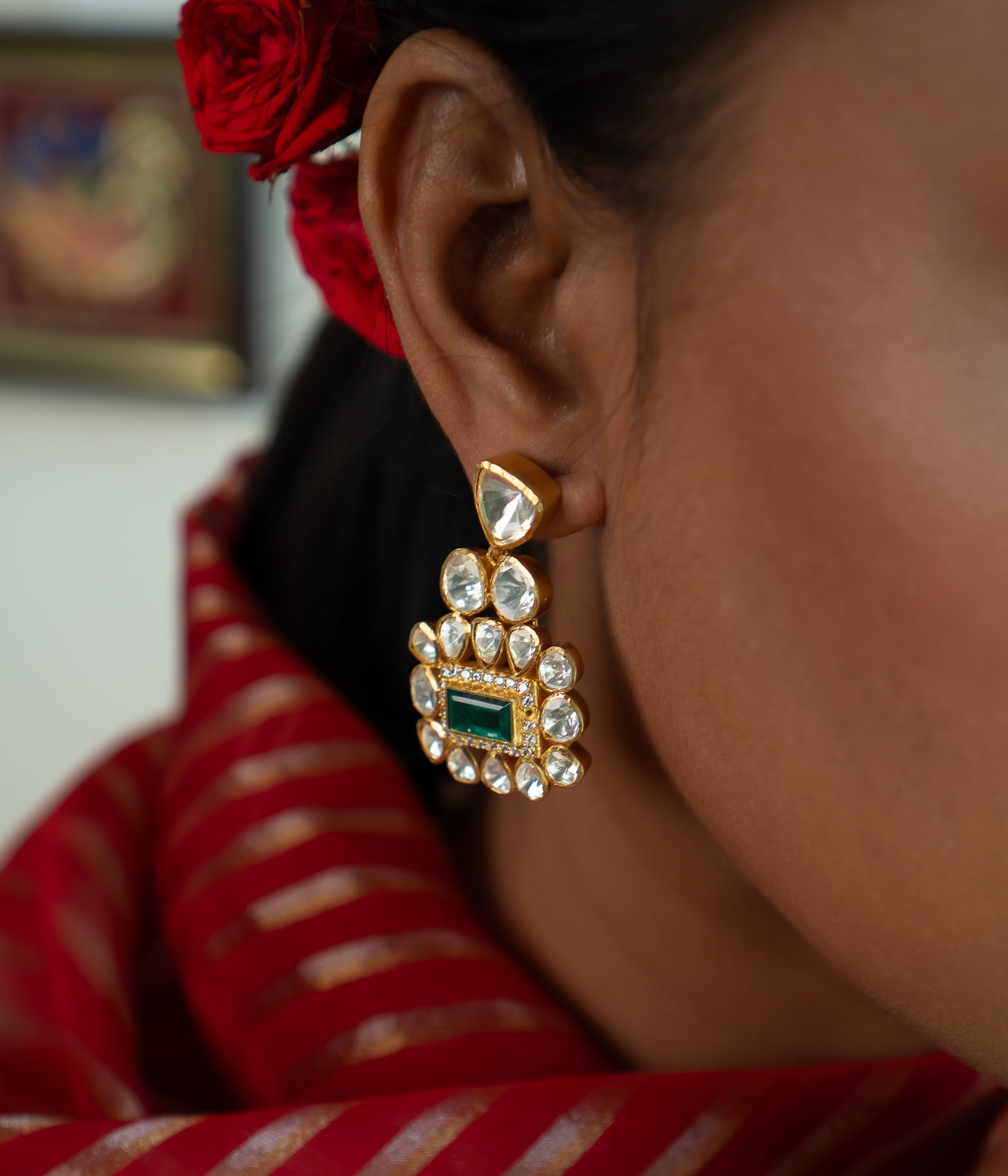 Handmade Silver Earrings with Push Back Fastening