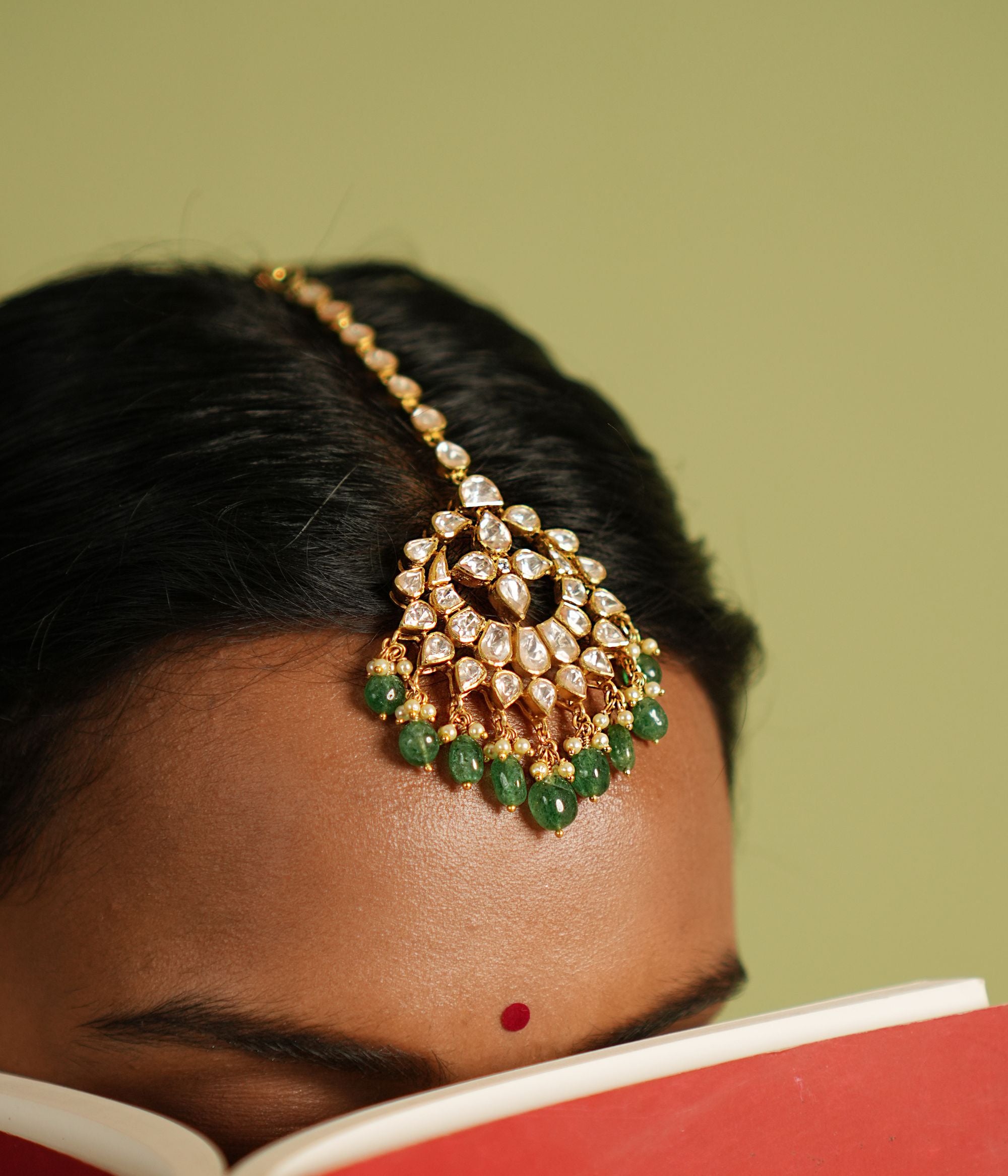 Handmade Silver Maangtika with Traditional Design