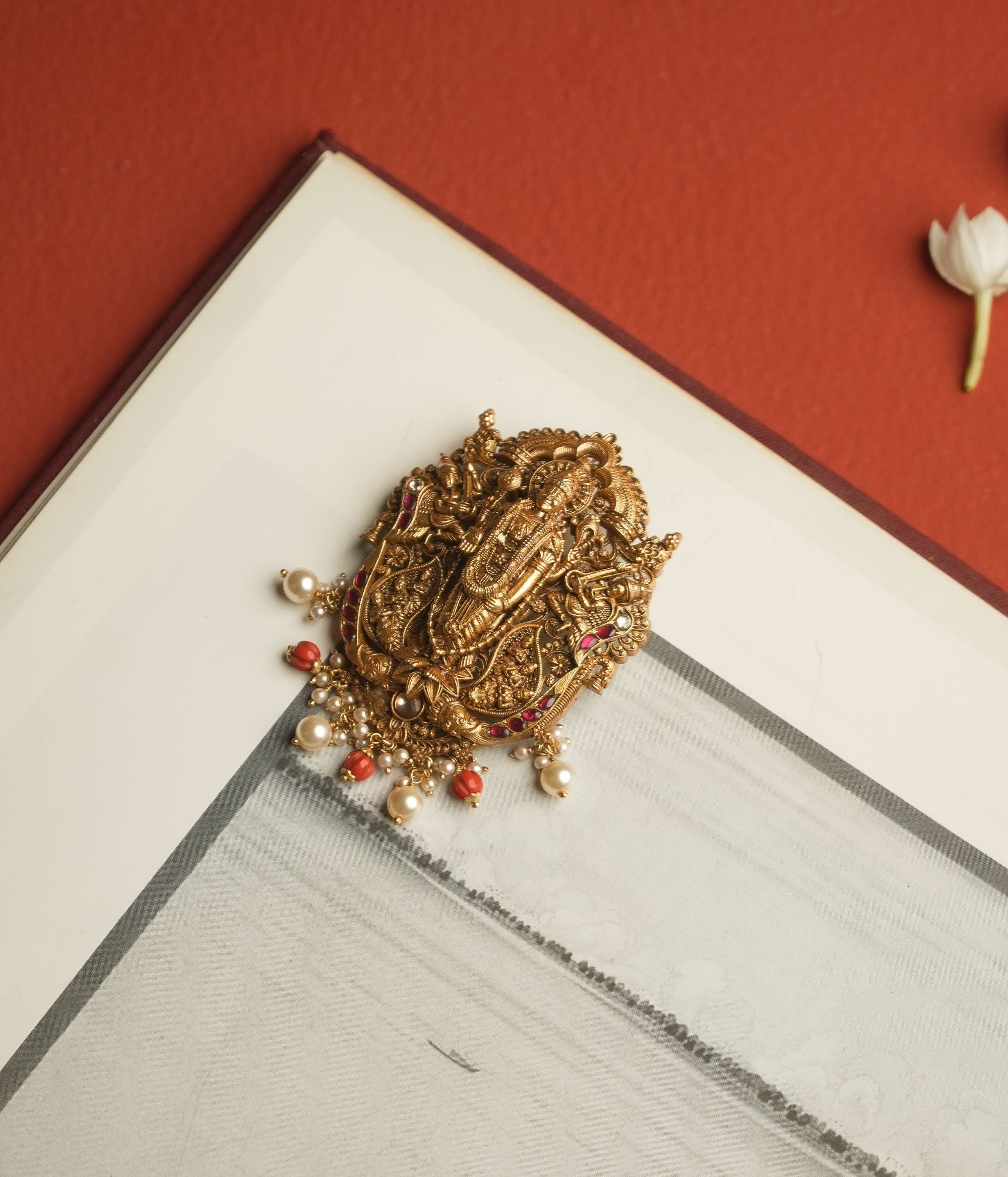 Tulasi pendant, 925 silver