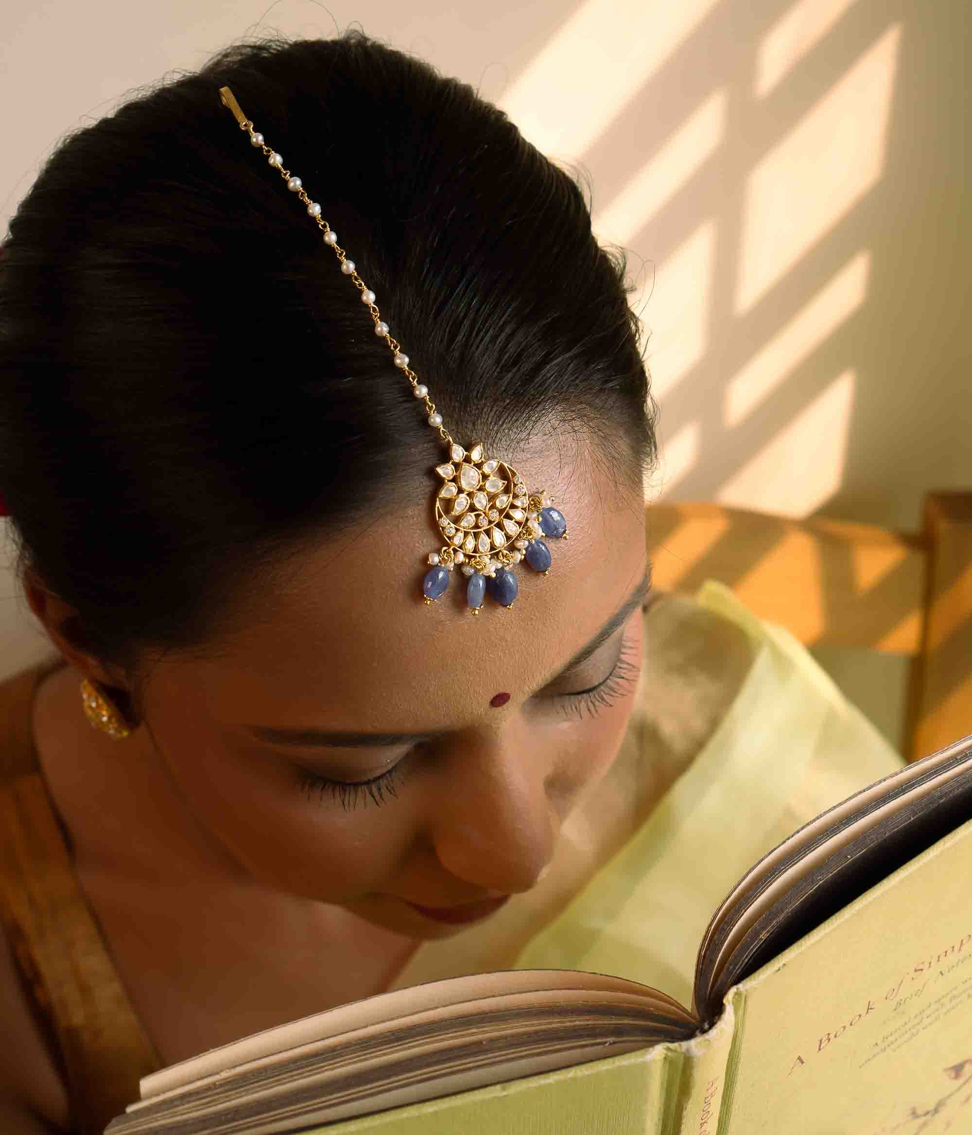 Traditional Bridal Maangtika in Sterling Silver – DivasMantra