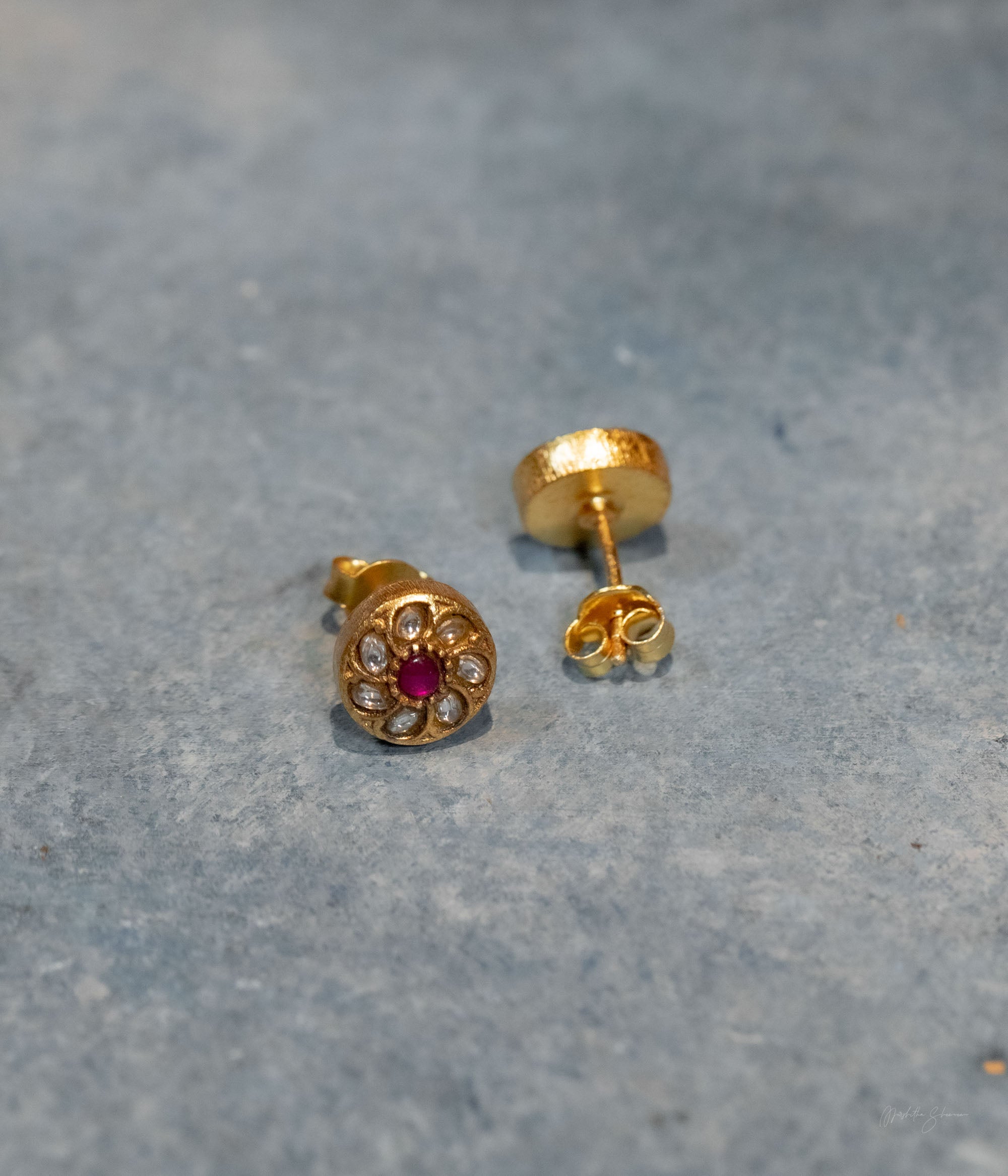 Handcrafted 92.5 silver Kundan earrings for women
