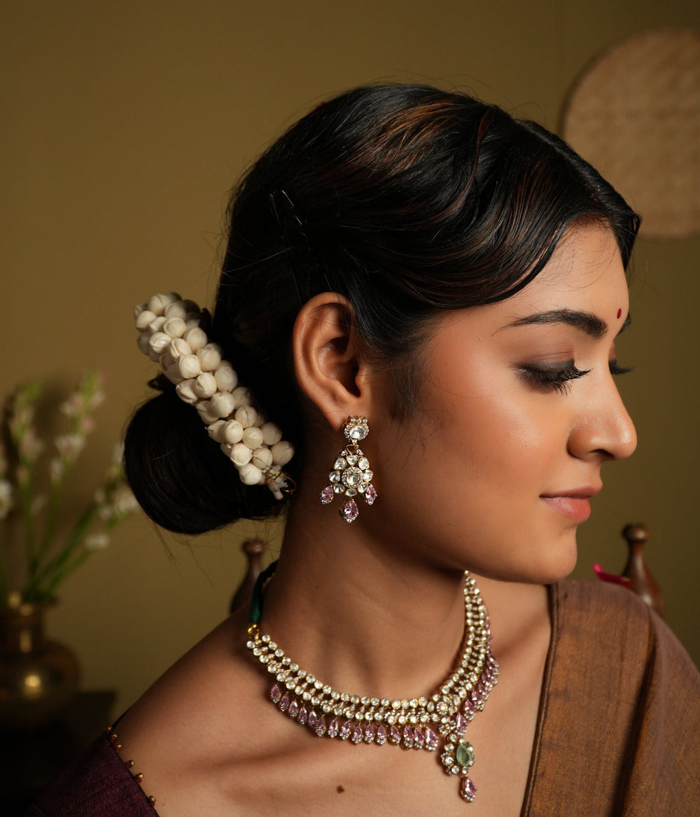 Elegant Ela Earrings with CZ Stones and Pearls for Women
