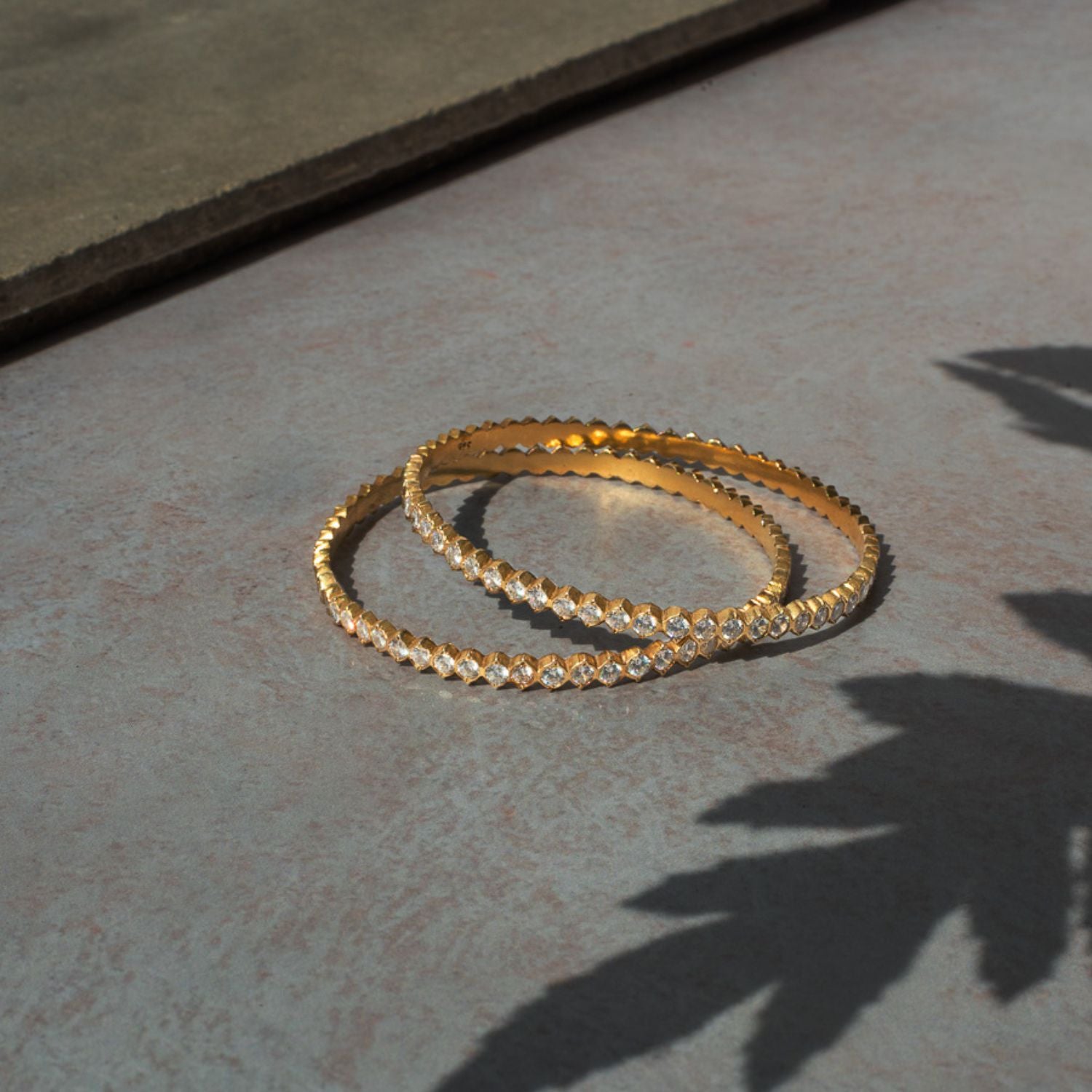 Escani Silver Bangle with CZ Stones Insert Type Design