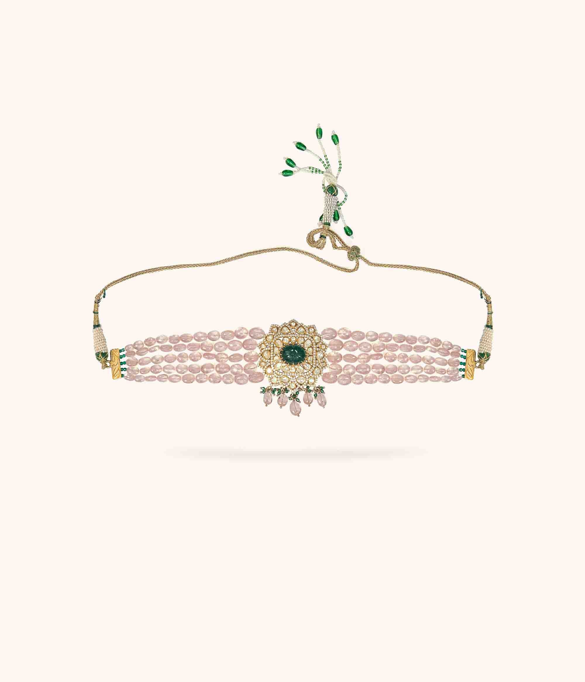 Flora Pearl Polki Choker