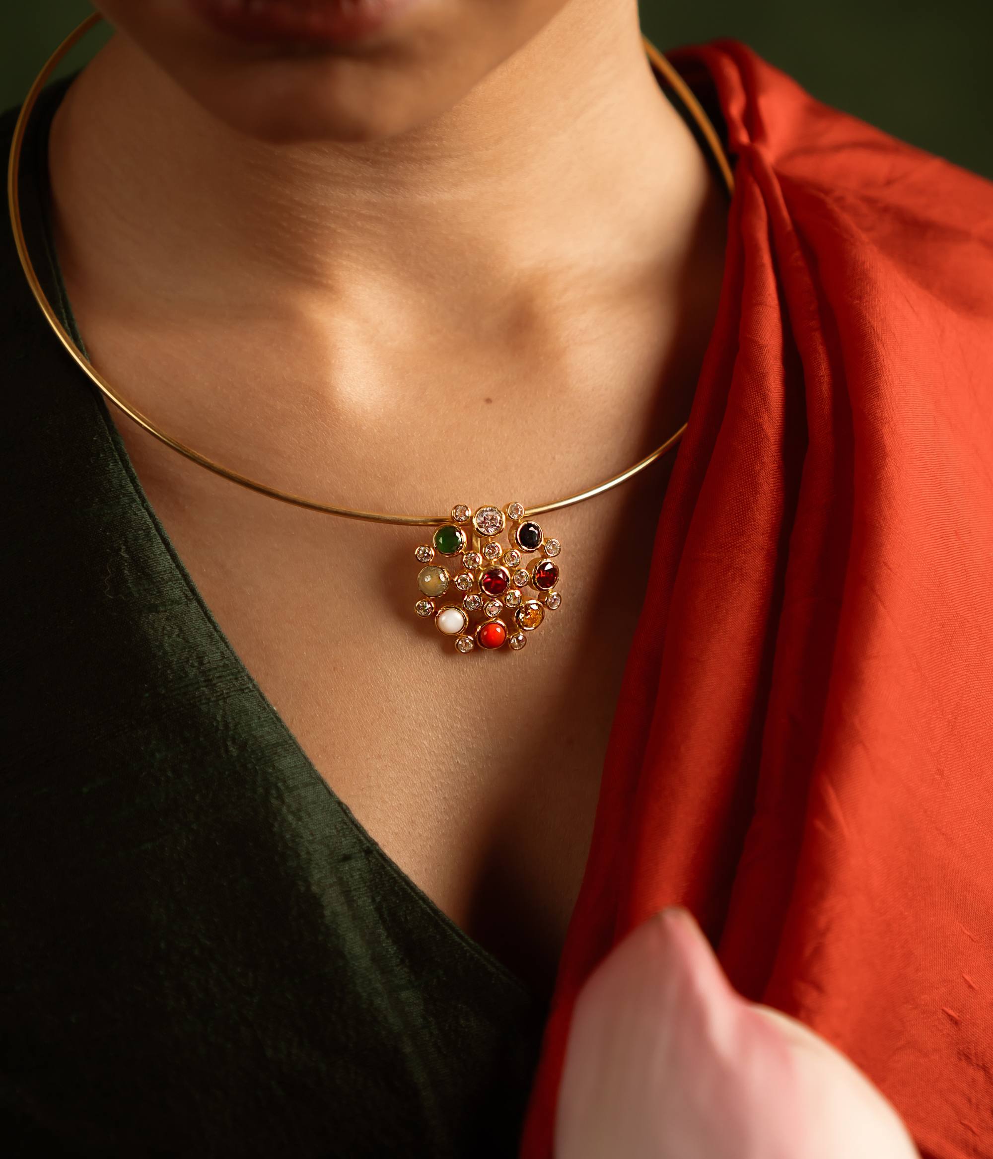 Unique handcrafted Gaangi Pendant with single hook design