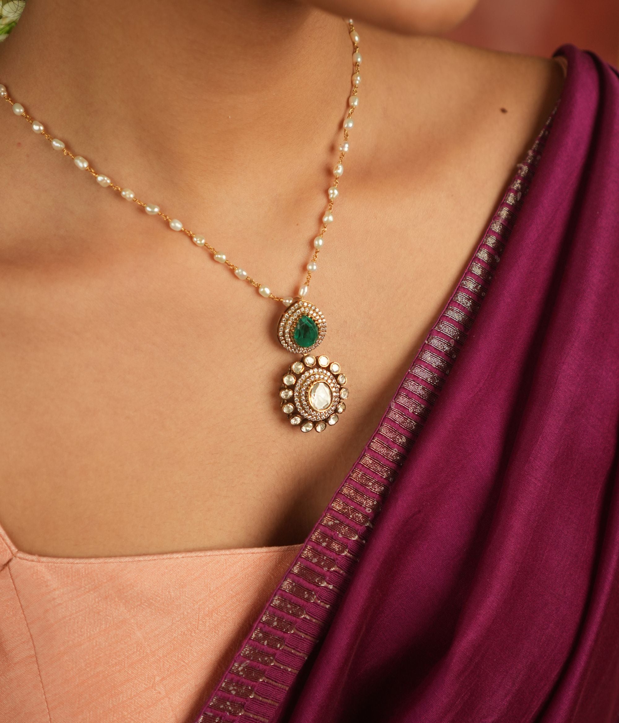 Artisan-made 92.5 sterling silver pendant Hrishita for women