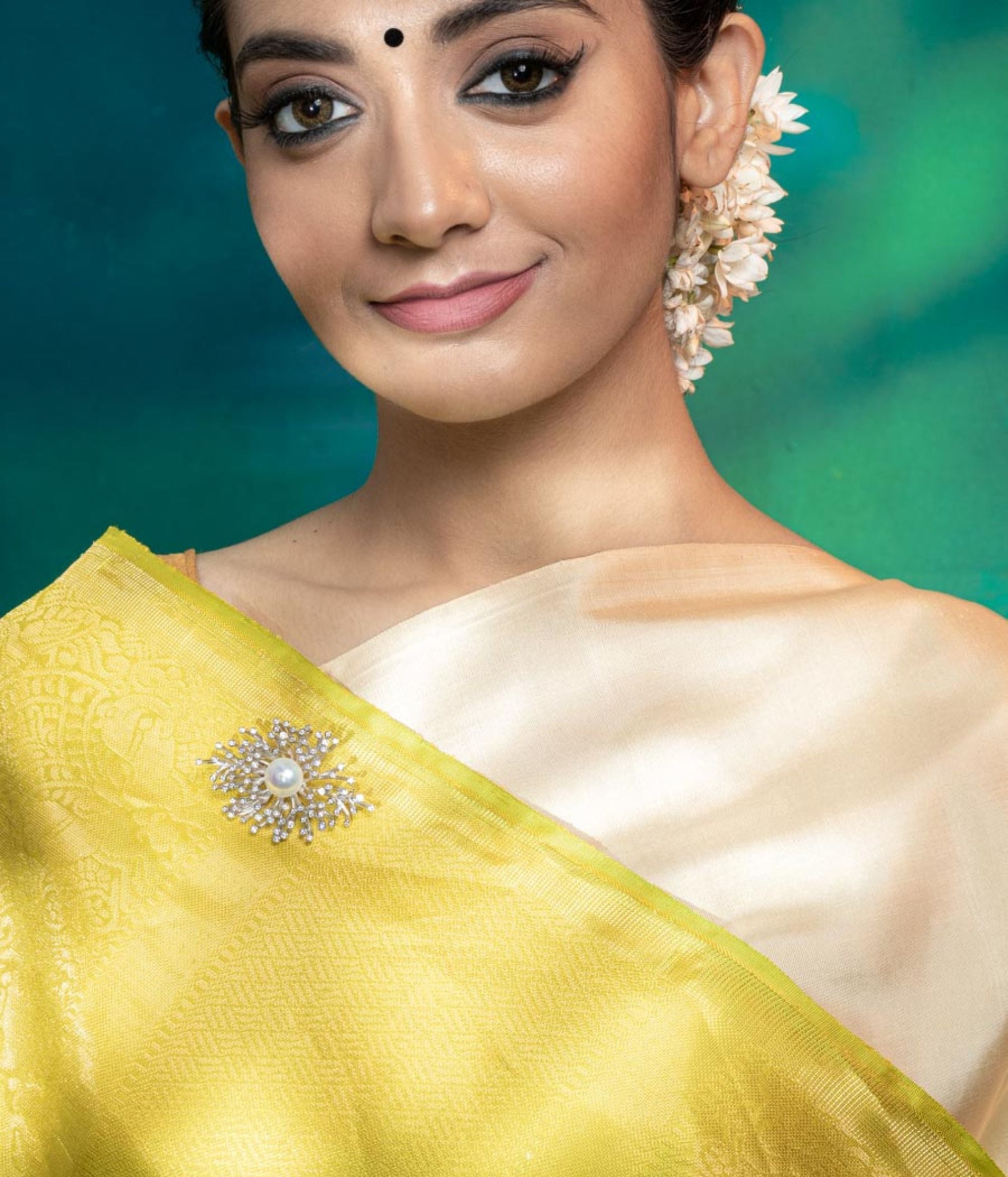 Elegant Silver Brooch for Sarees and Jackets Chennai