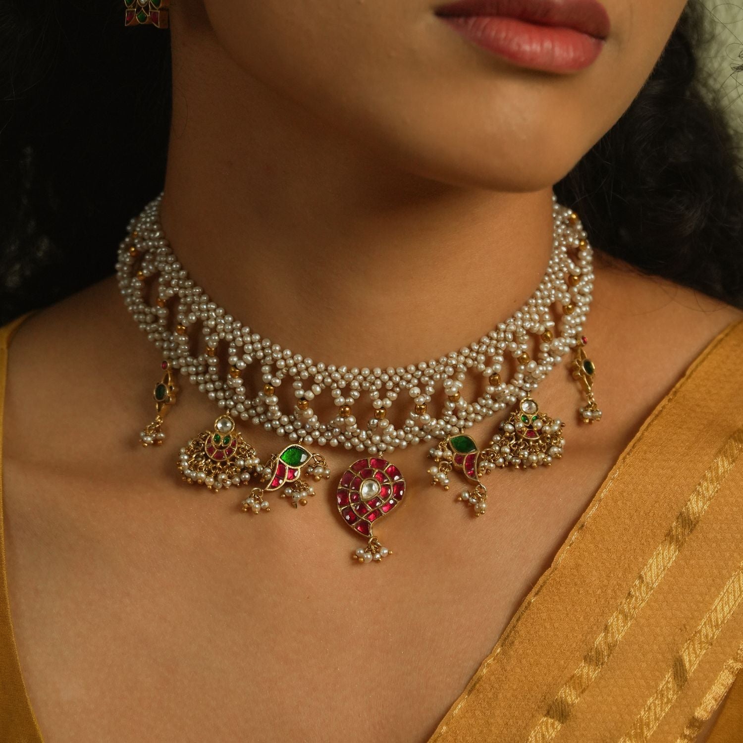 kundan necklace 925 silver bridal kundan choker Chennai