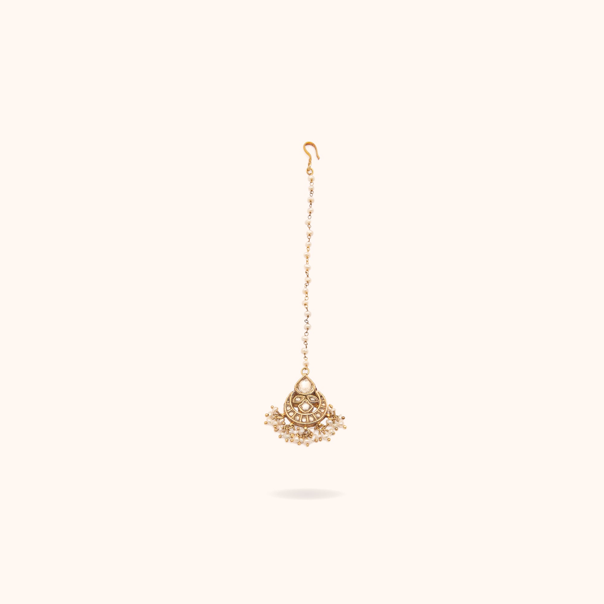 92.5 Sterling Silver Inne White Sapphire Tikka Gold Plated