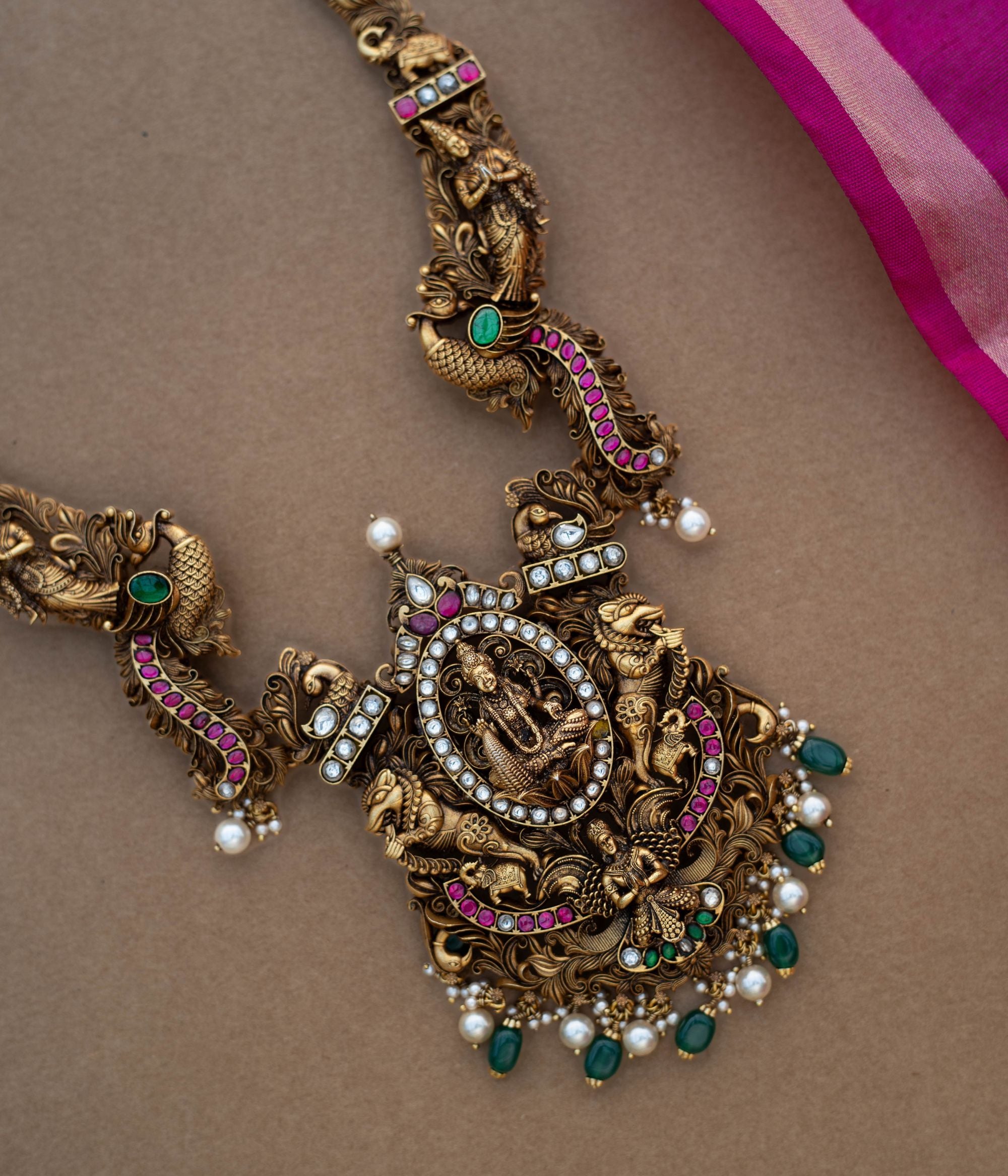 Close-up of Iragai 92.5 silver necklace showcasing fine artisan craftsmanship