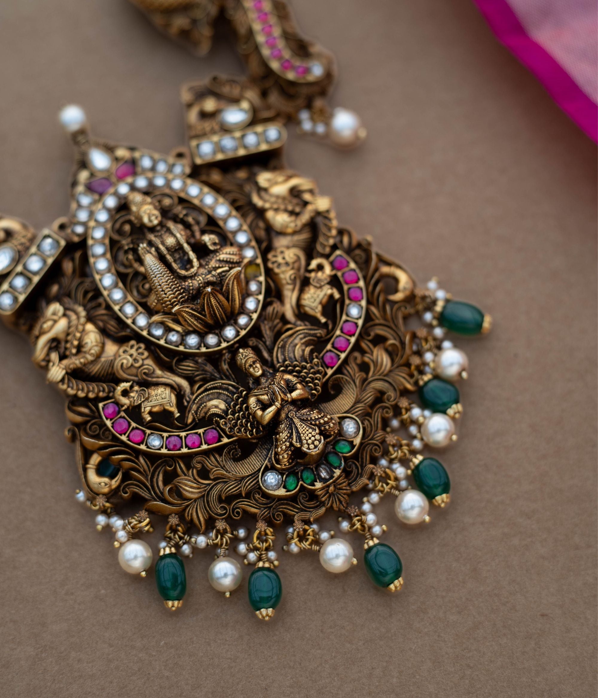 Handcrafted silver jewelry necklace for festive and wedding wear in Chennai