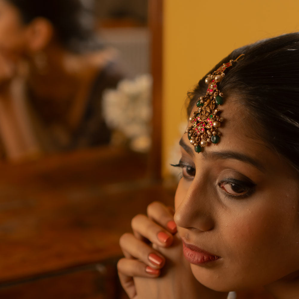 92.5 Sterling Silver Janya maangtika Gold Plated