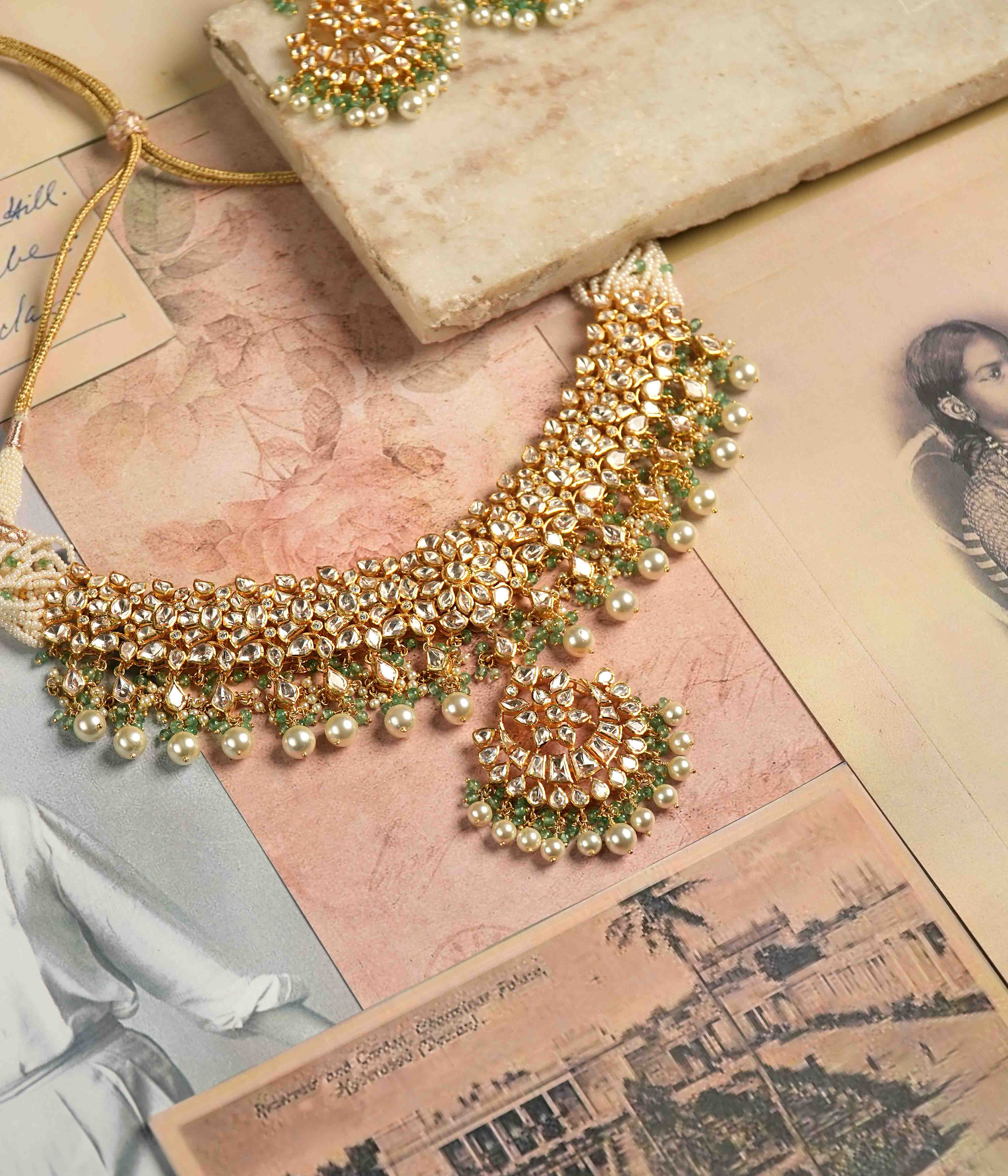 Handmade Jeeya Necklace in Sterling Silver Gold Plated Finish