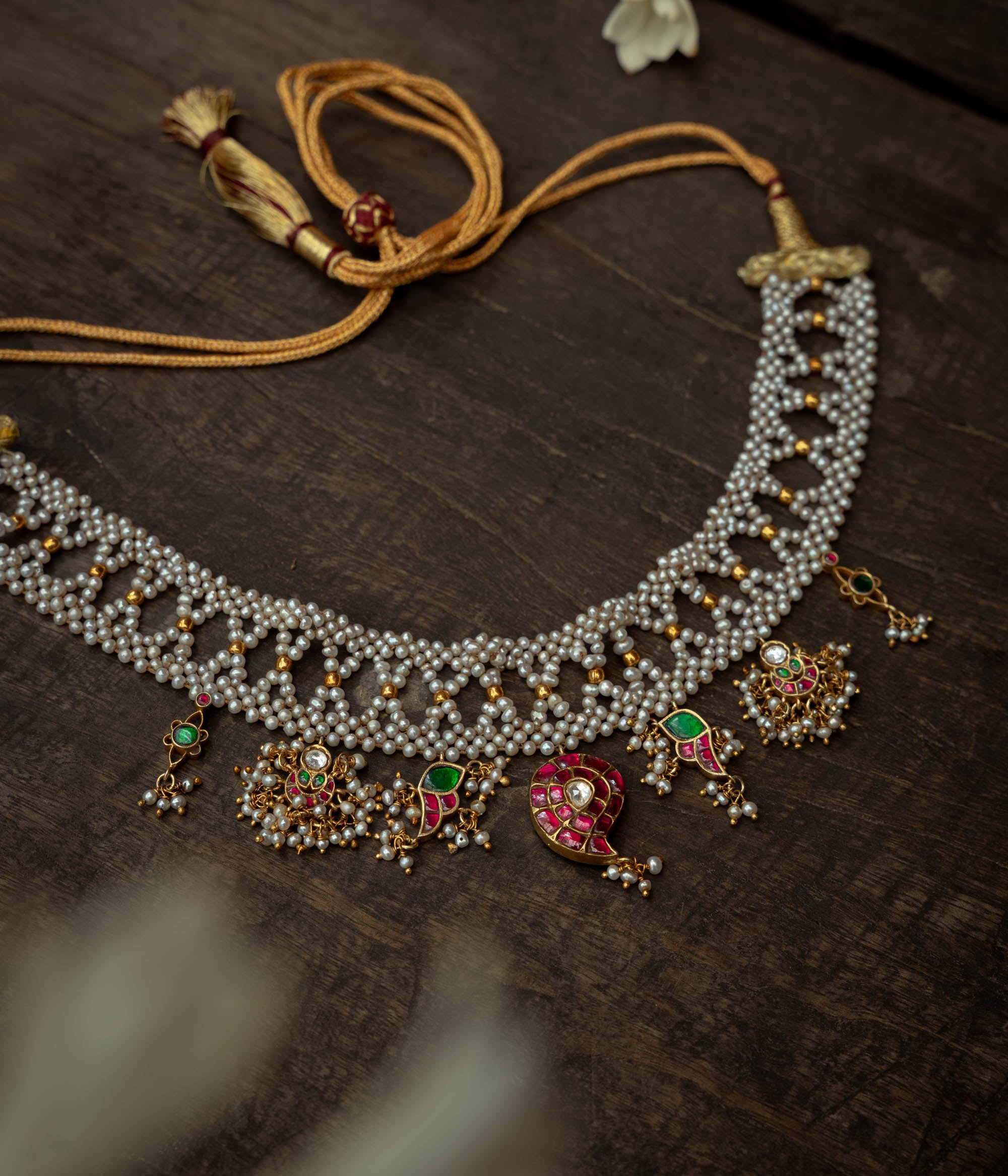 Kundan pearl heritage necklace