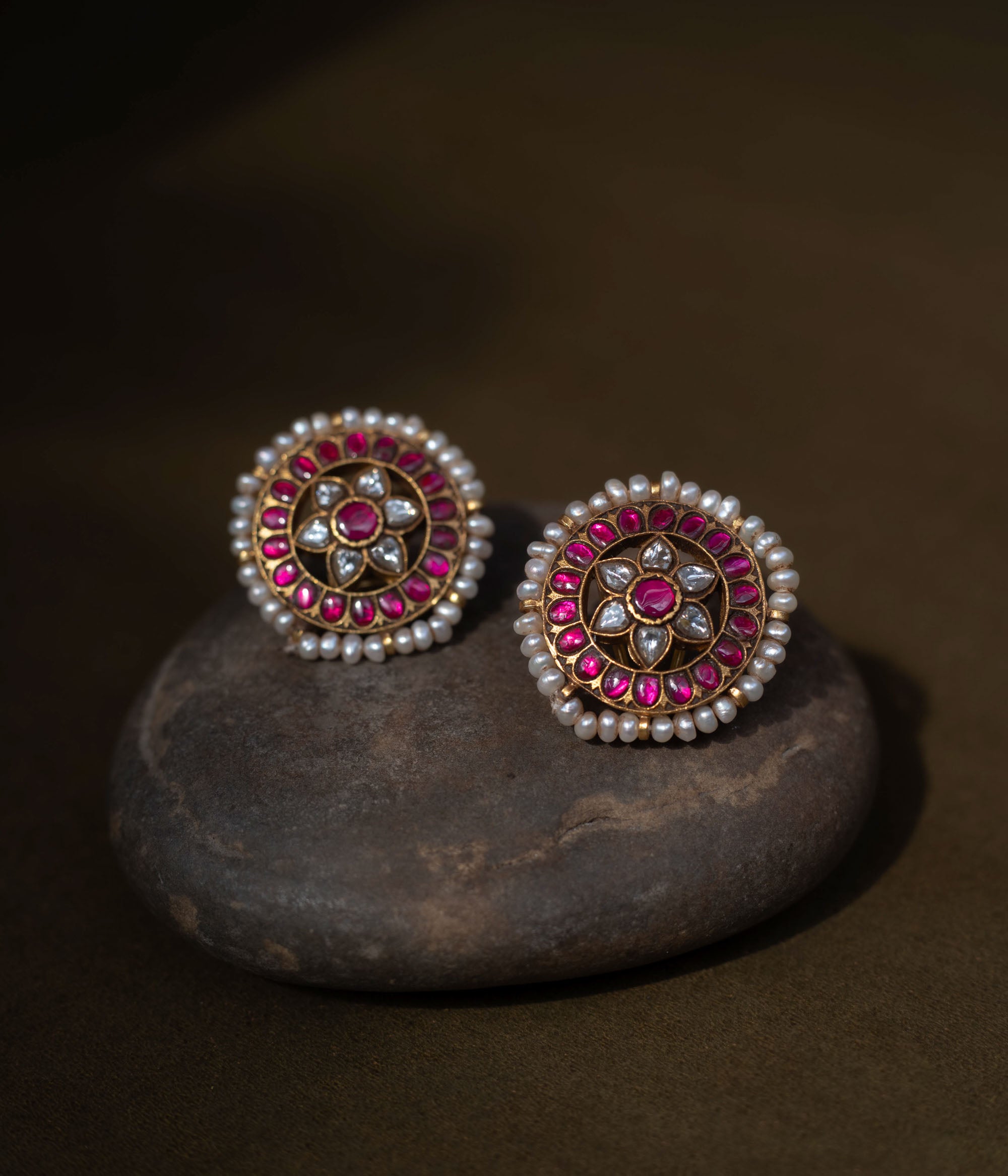 Handcrafted Antique Silver Studs – DivasMantra