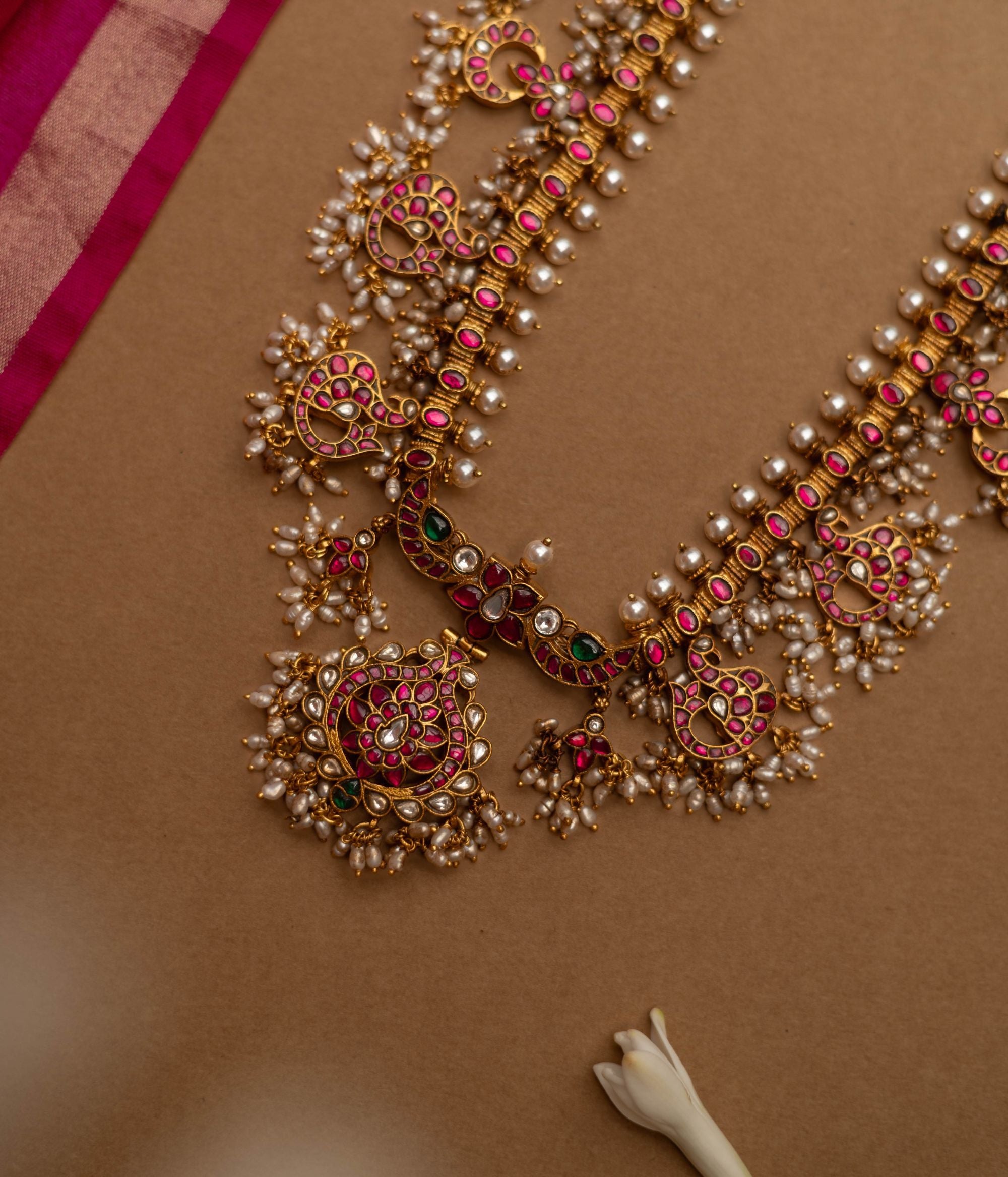 Rajnavi kundan necklace, 925 silver