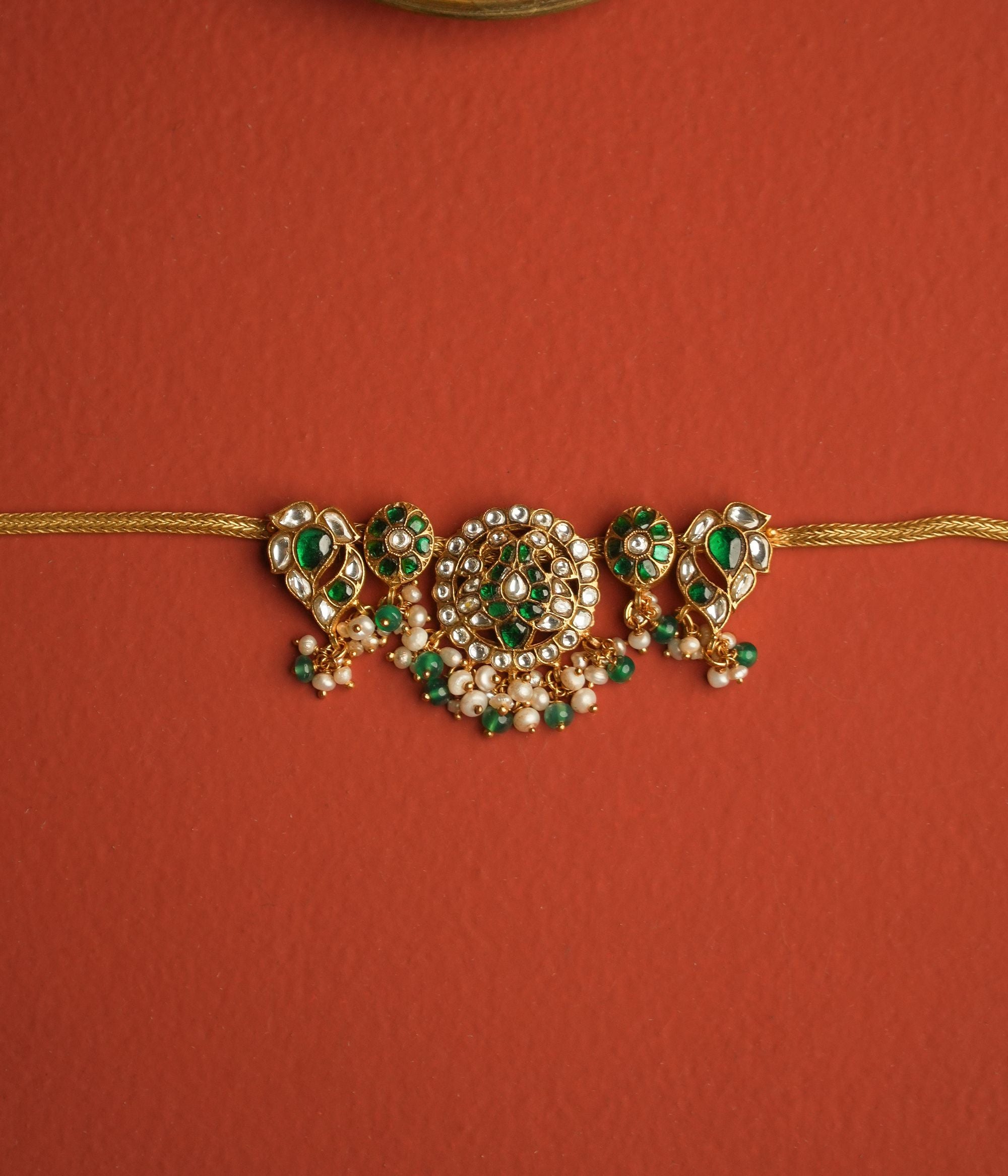 kundan stone, 925 silver