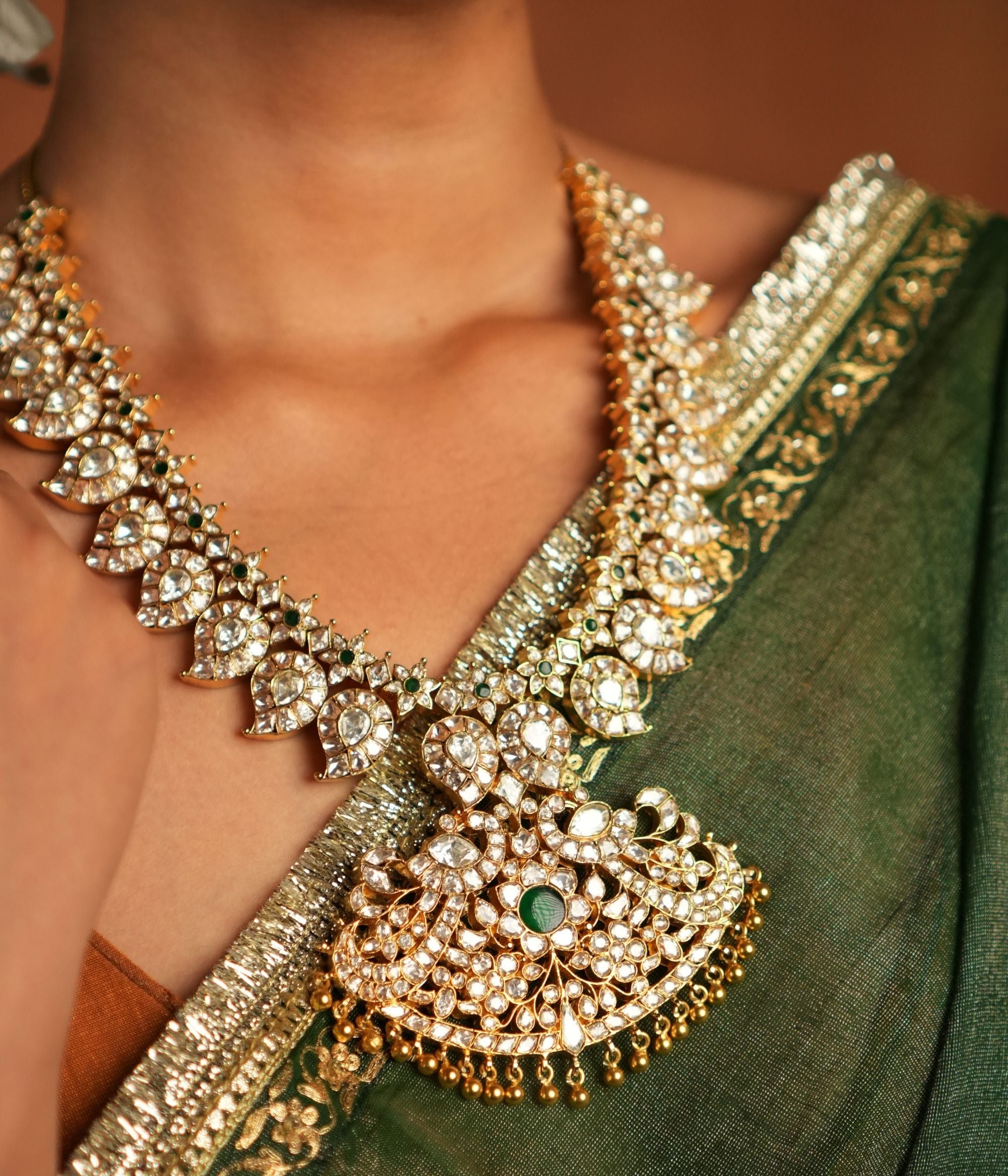 Handcrafted Kailani Necklace with gold plating and rope