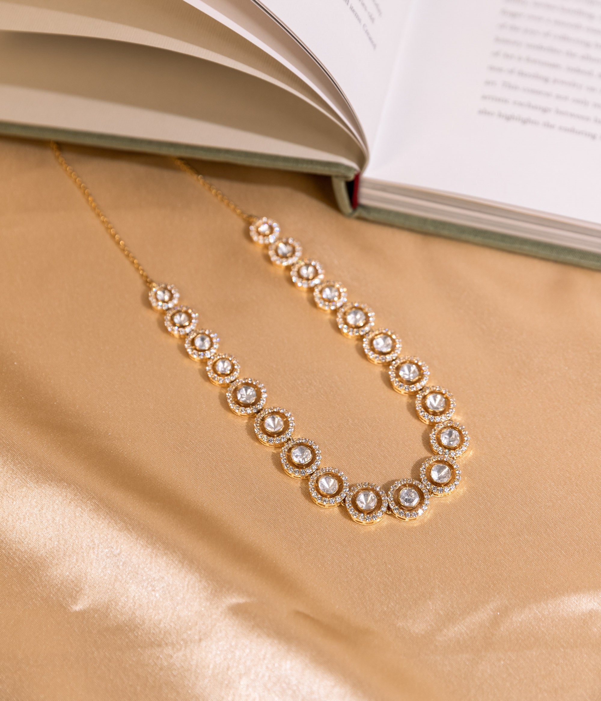 Bridal Polki Necklace Sterling Silver Jewelry from Chennai