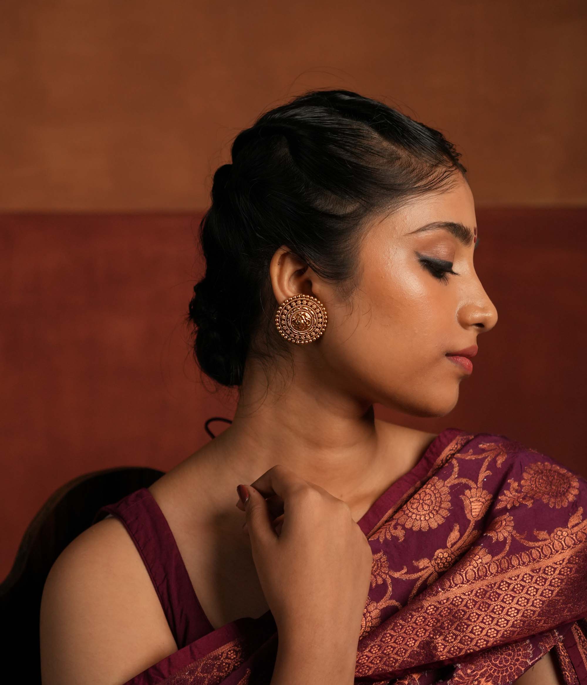 Handmade Silver Earrings 22ct Gold Plated Chennai