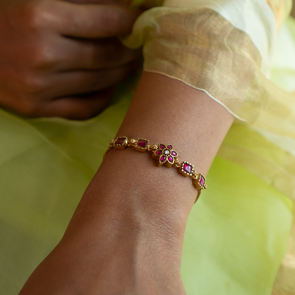 Leena Bracelet in 92.5 Silver with 22ct Gold Plating