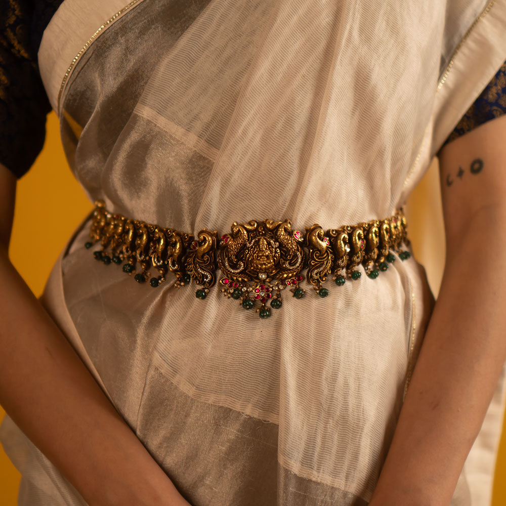 92.5 Sterling Silver Lopa kamarbandh Gold Plated