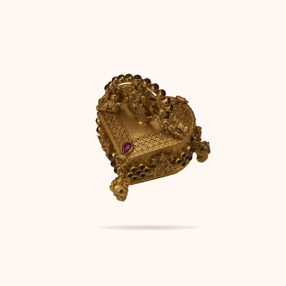 Lubdub Kumkum Box handmade in 92.5 Sterling Silver