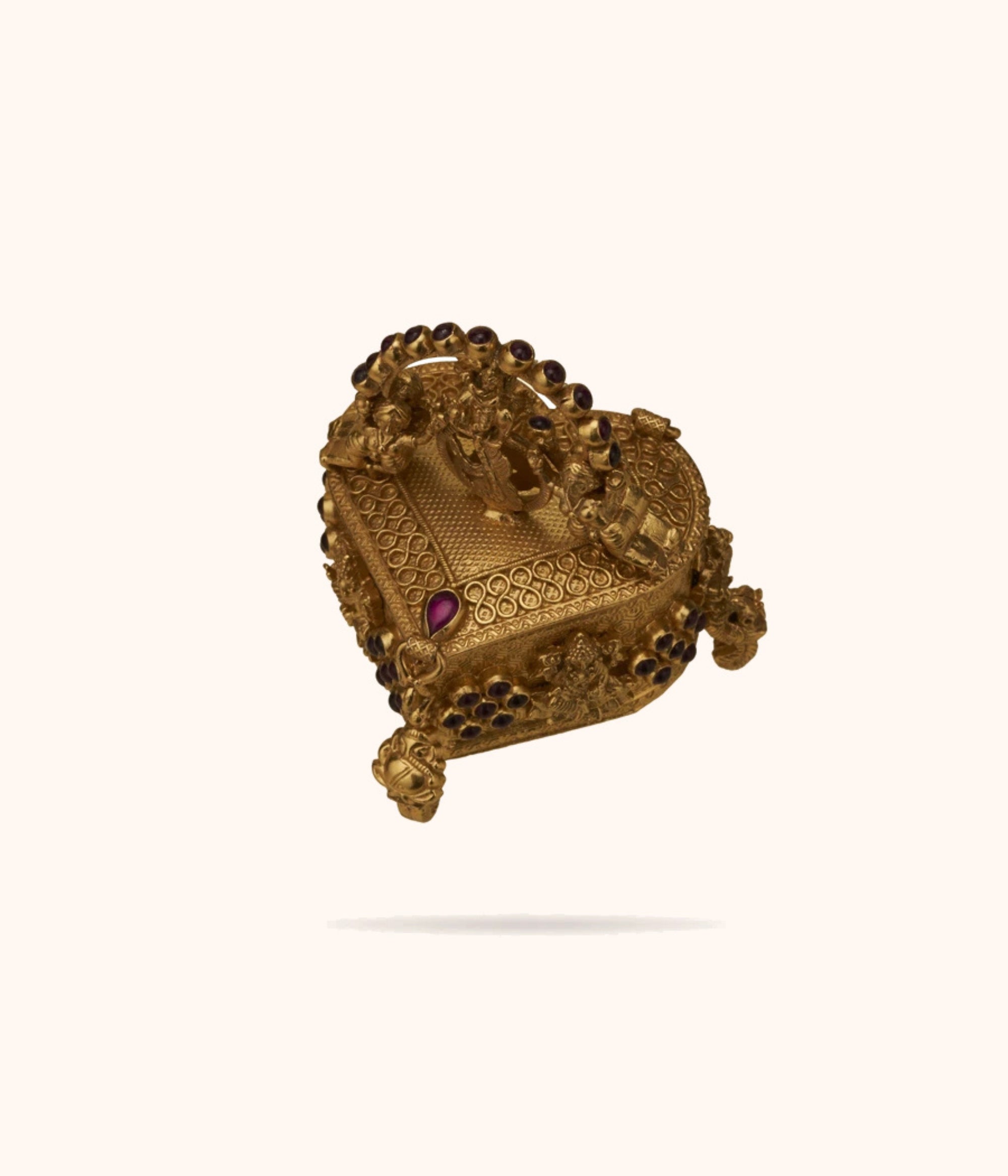 Compact 92.5 silver Kumkum box for gifting and daily use