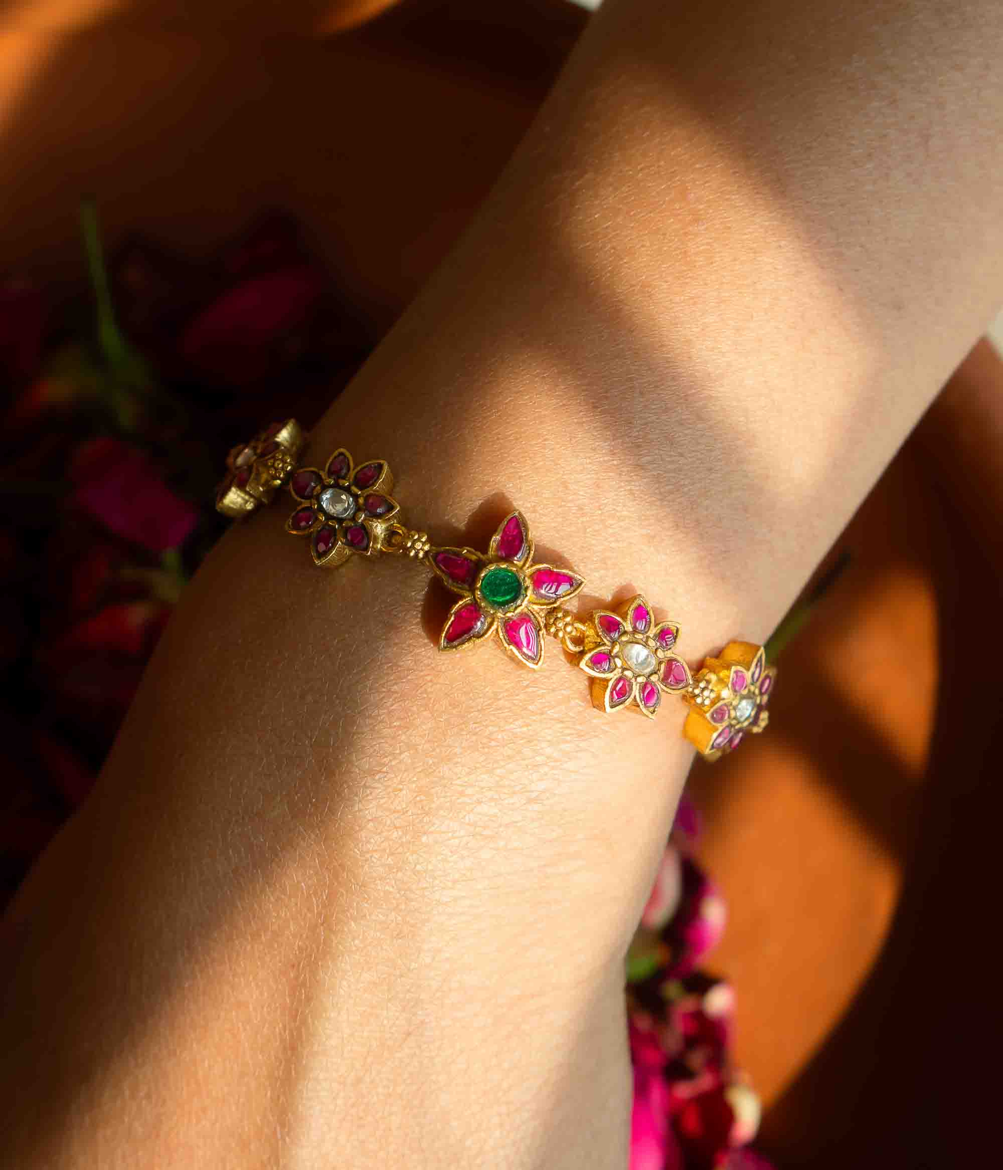 Meena Kundan Bracelet