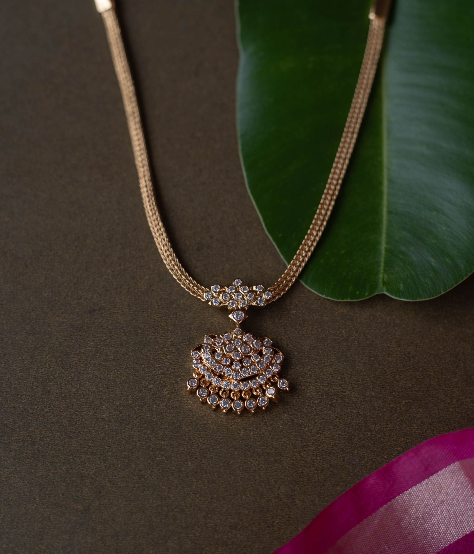 Exquisite handcrafted Necklace adorned with vibrant Swarovski , intricate work, and detailing for a royal elegance.