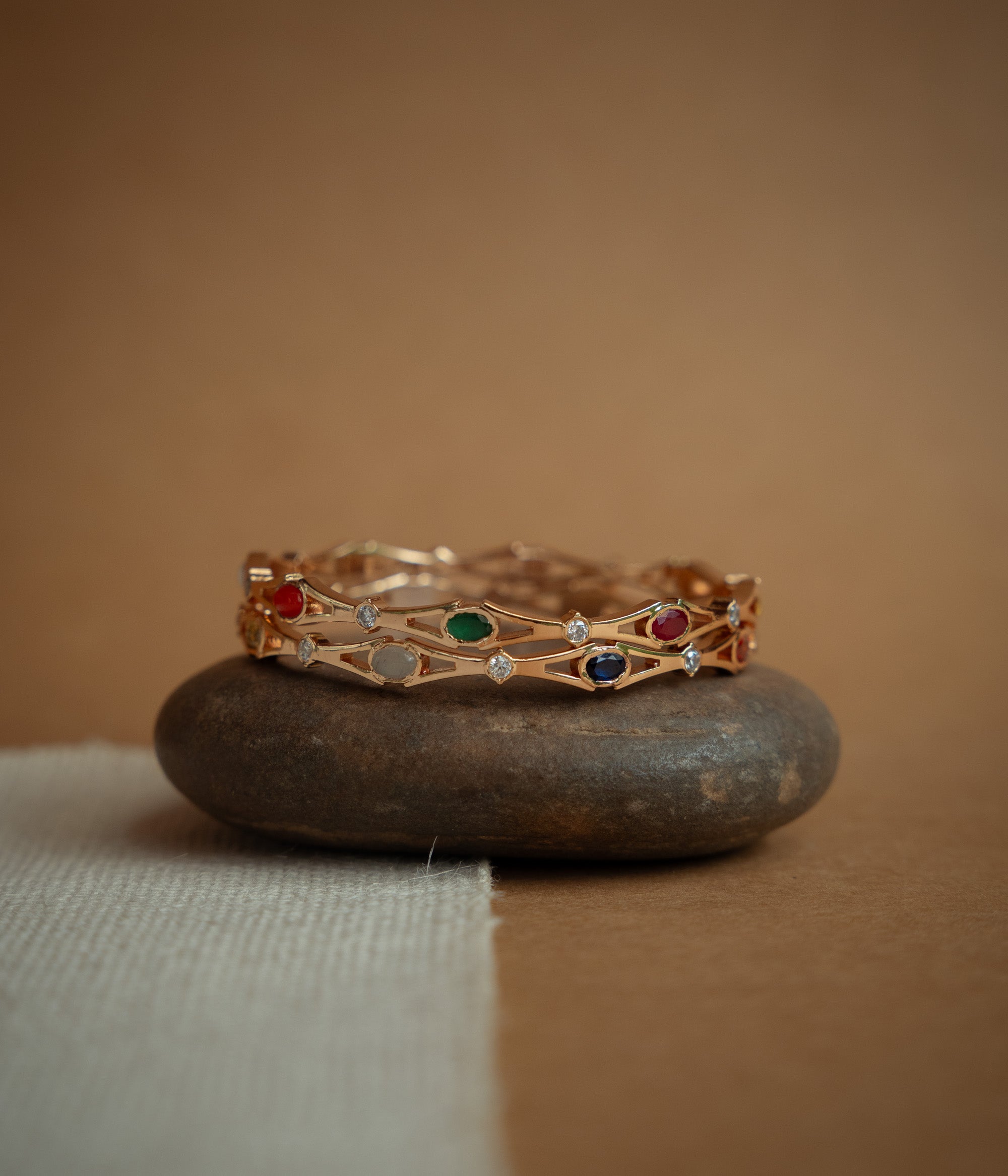 Fortune Wheel Navaratna Bangle