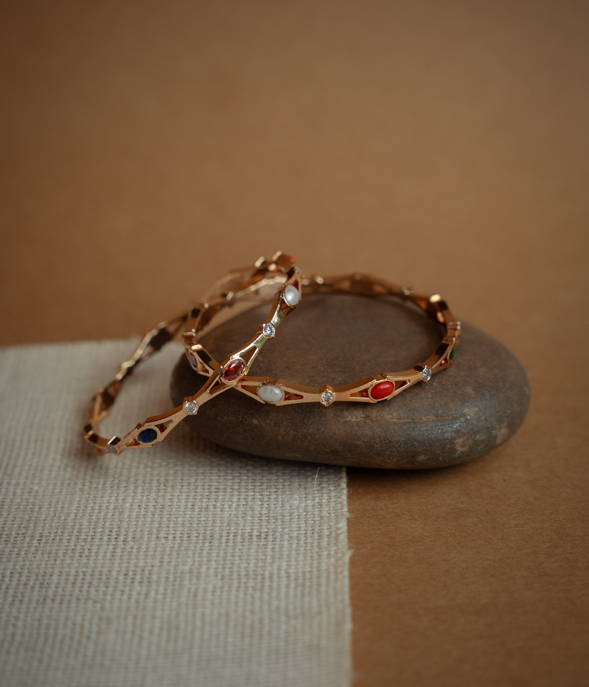 Fortune Wheel Navaratna Bangle