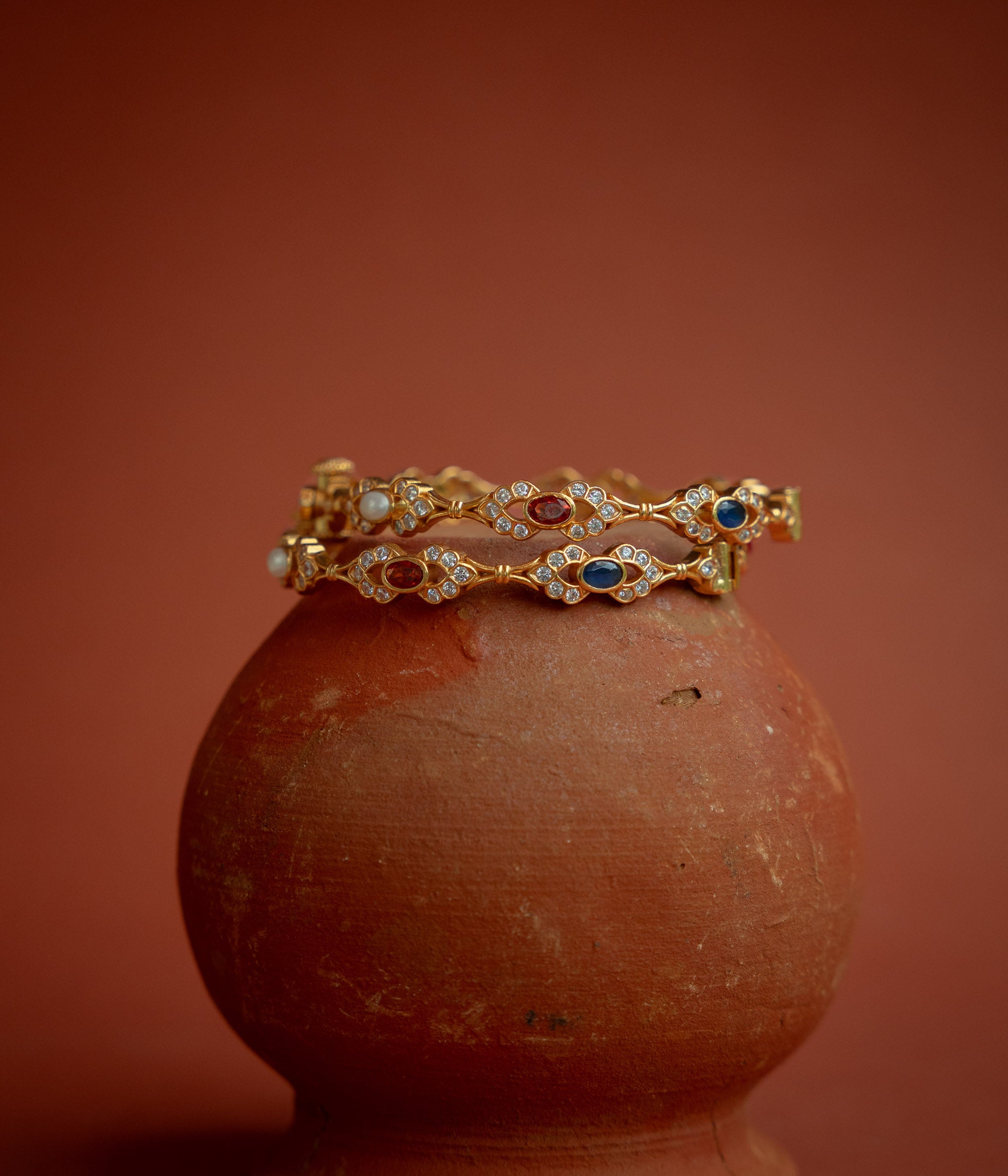 Navaratna circle energy bangle