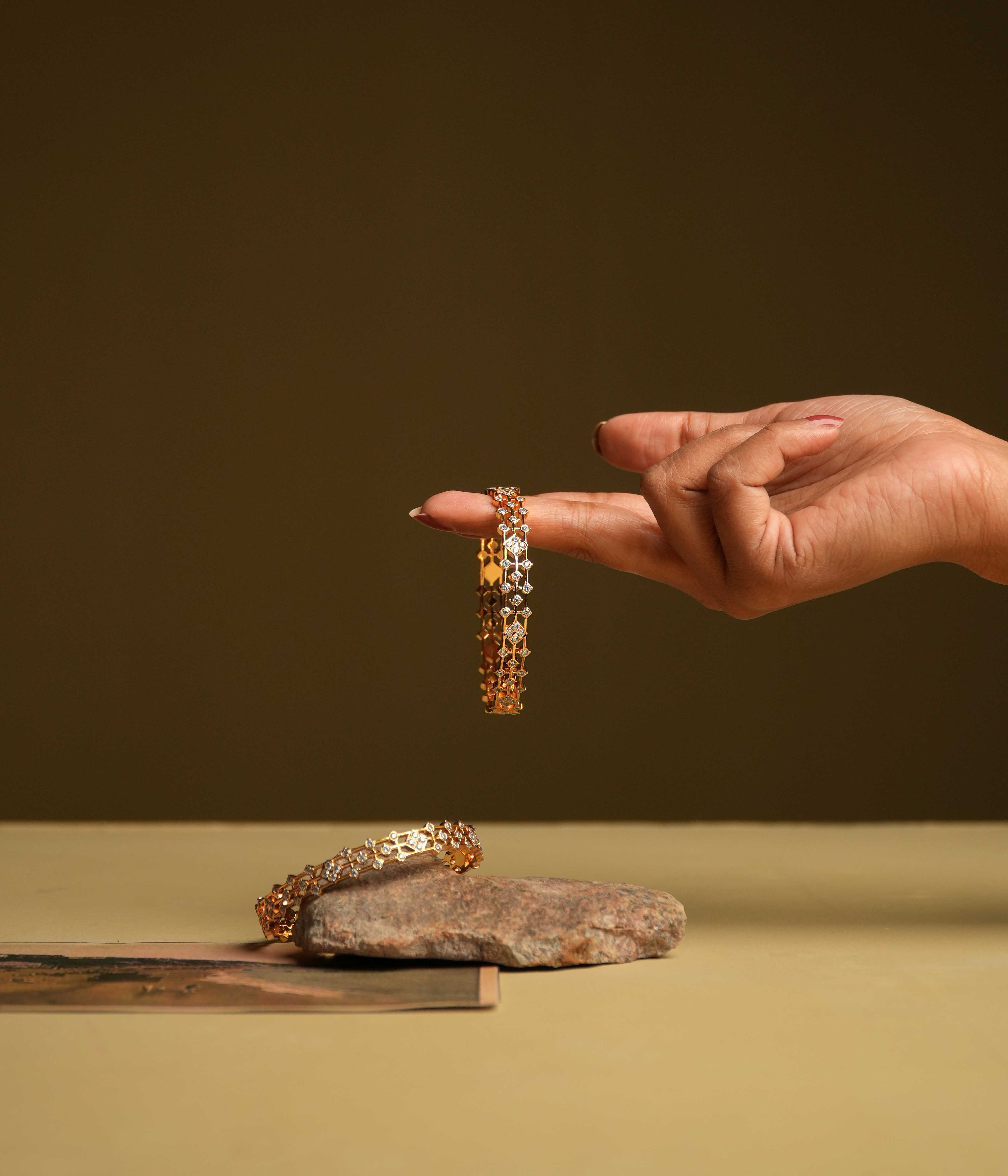 92.5 sterling silver CZ bangles for women