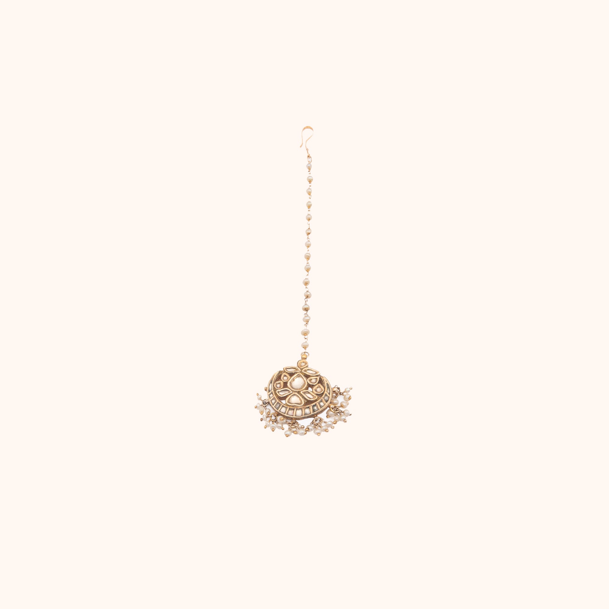 92.5 Sterling Silver Nakshatra White Sapphire Tikka Gold Plated