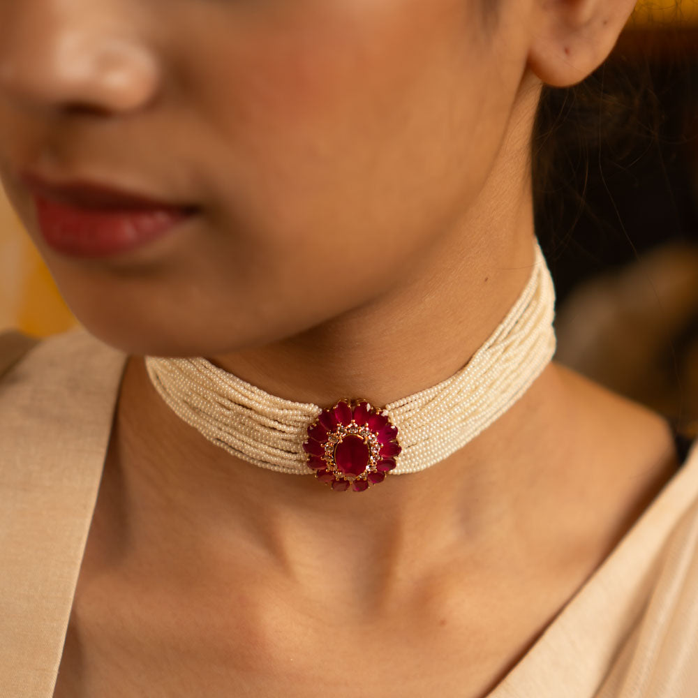 92.5 Sterling Silver Oeshi choker Gold Plated