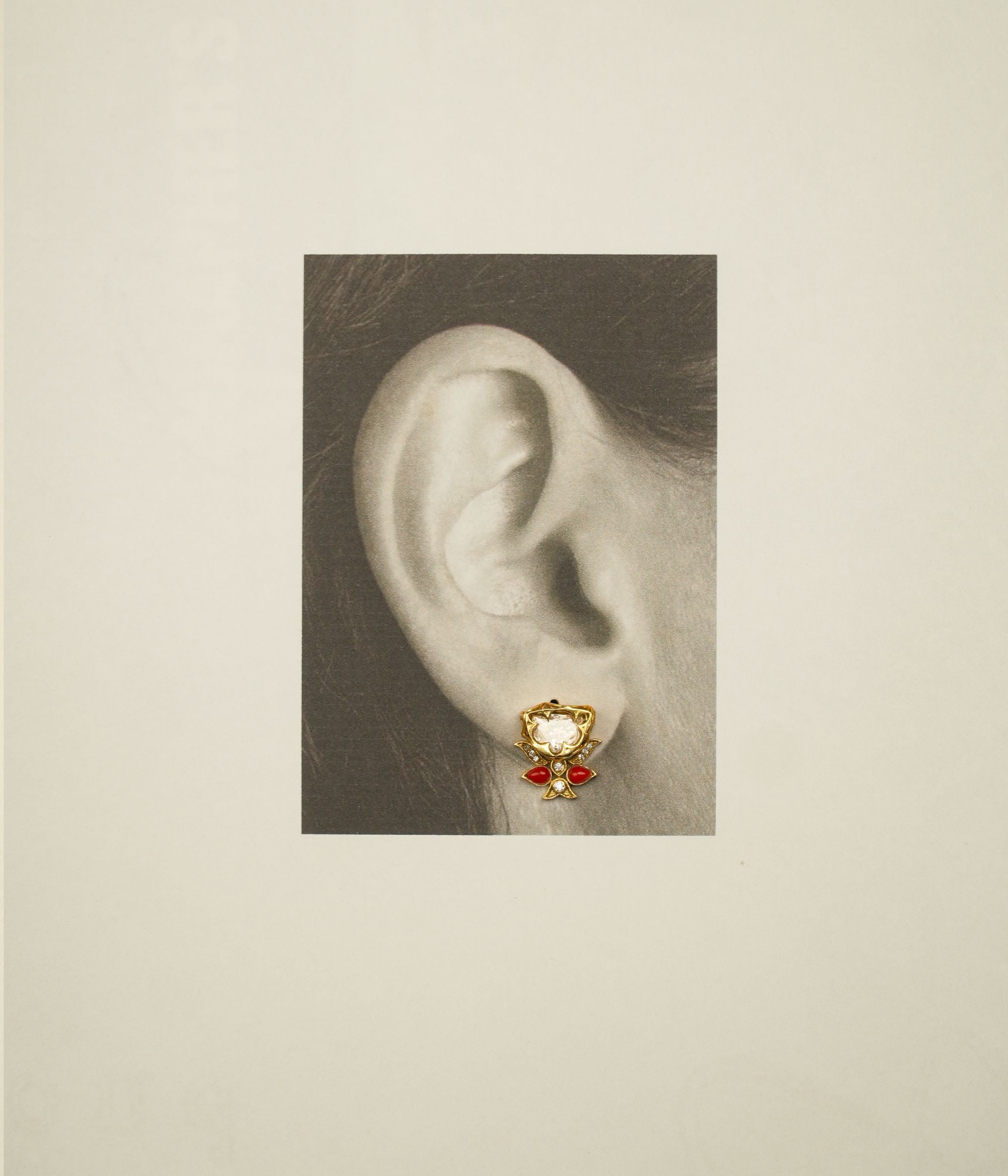 Moissanite polki Stud, uncut, stud 92.5 silver jewellery